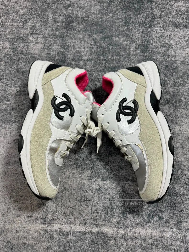 Chanel Chanel Colorblocked Suede Sneakers. Size US 8.5 / EU 41-42 - 3 Thumbnail