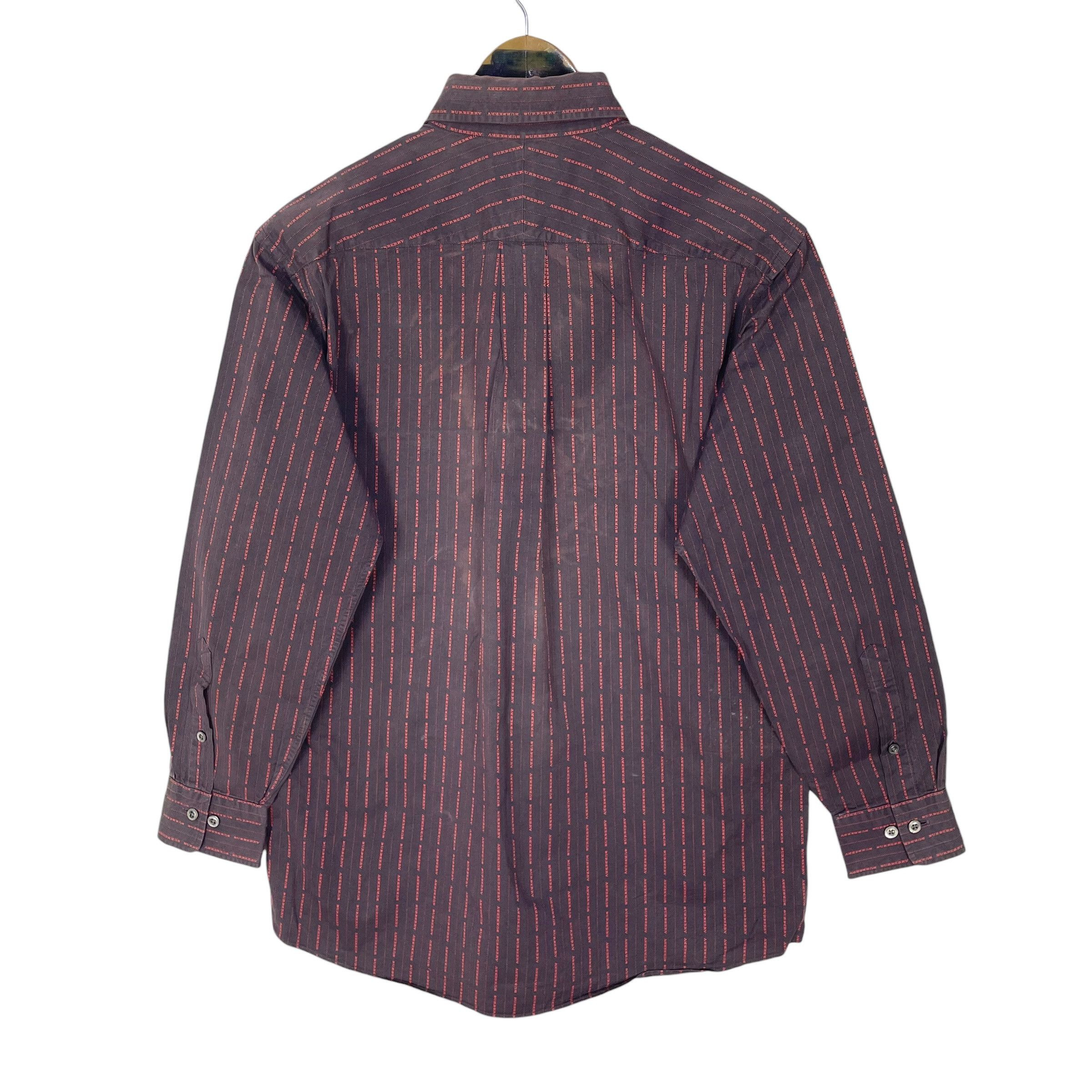 Burberry Vintage Burberry London Monogram Button Up Canvas Shirt Size US M / EU 48-50 / 2 - 9 Thumbnail