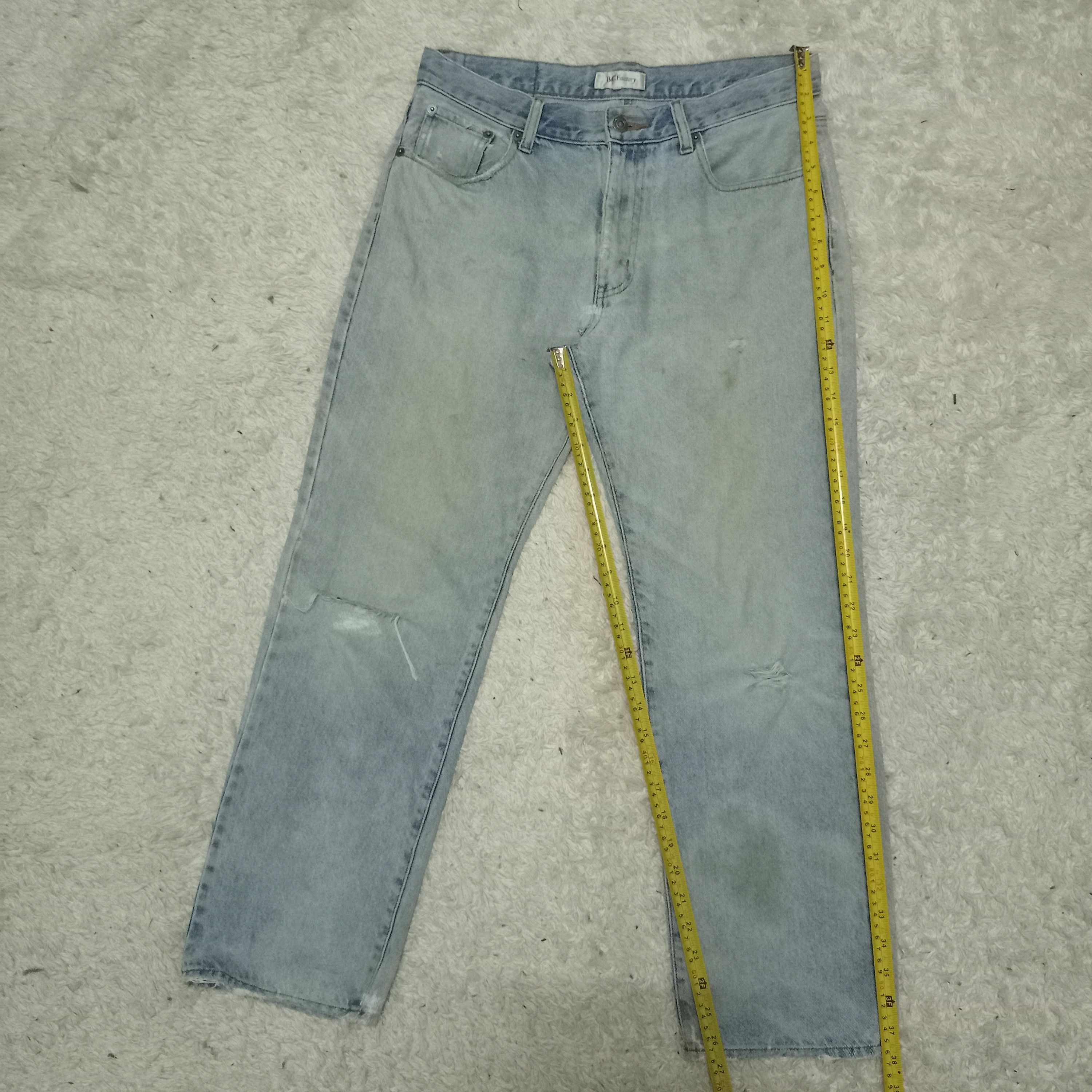 Japanese Brand Vintage Japanese Brand Distressed Loose Workwear Jeans Size US 31 - 10 Thumbnail