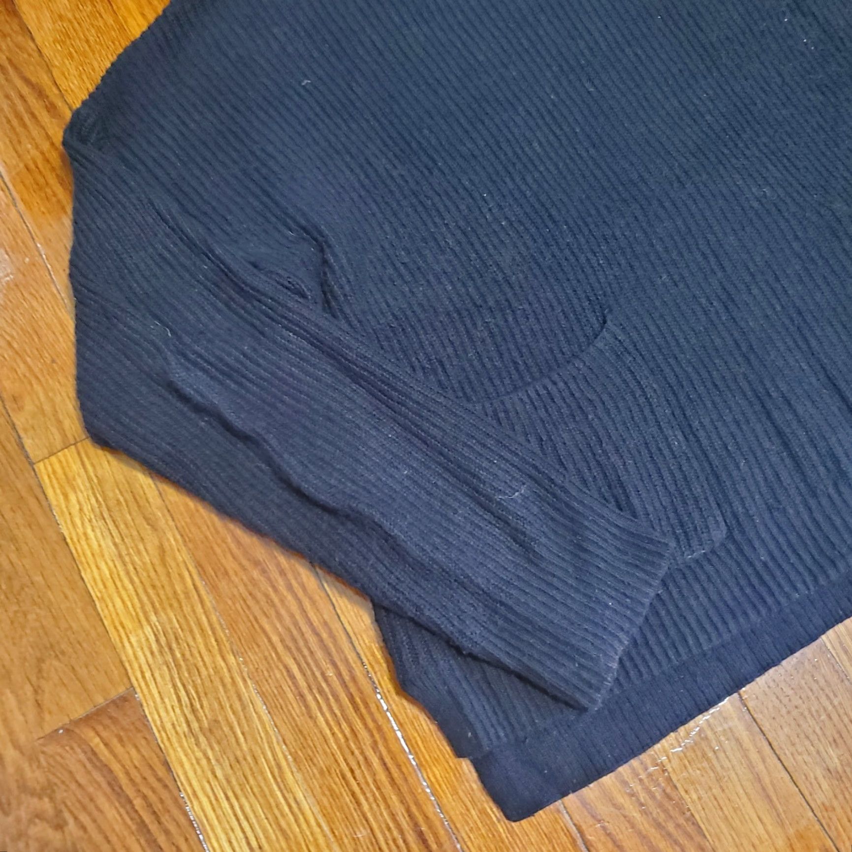 Madewell Madewell Patch Pocket Pullover Sweater Black Cotton Blend Medium J8782 Size M / US 6-8 / IT 42-44 - 2 Thumbnail