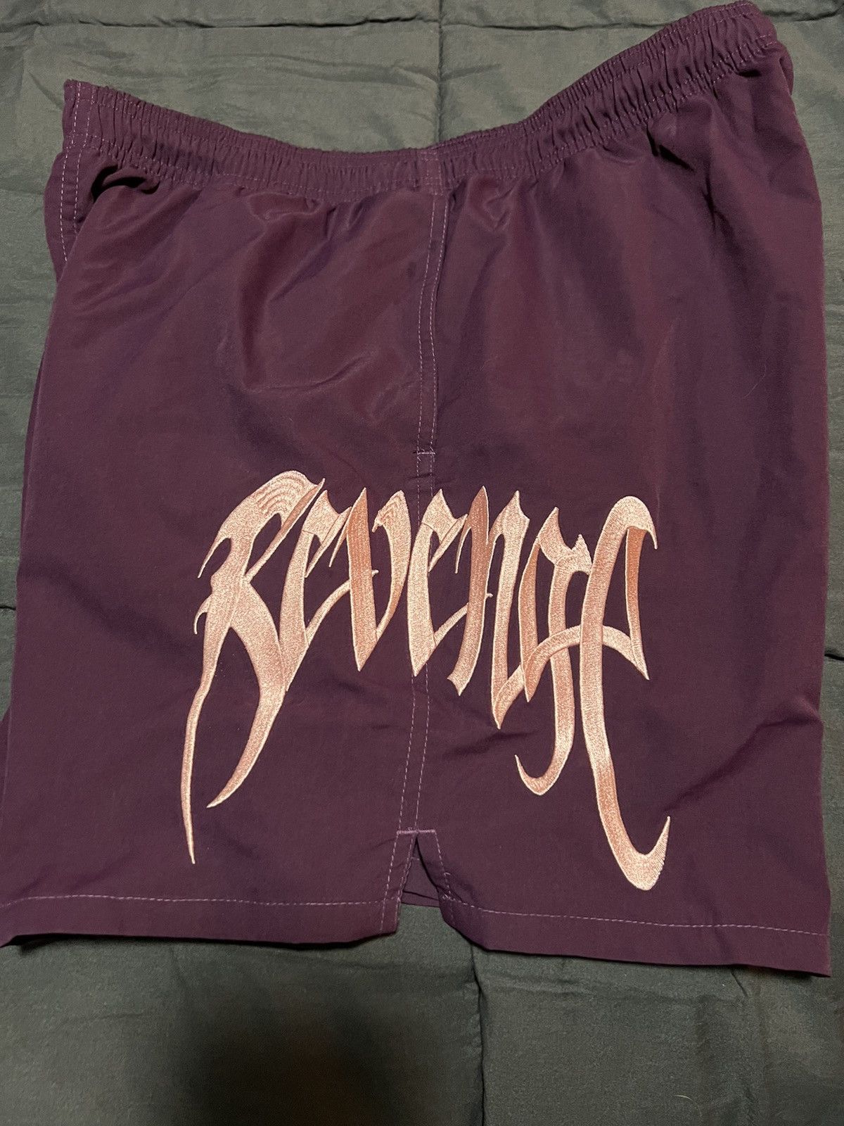 Revenge Revenge Maroon Nylon Shorts Size US 32 / EU 48 - 2 Thumbnail