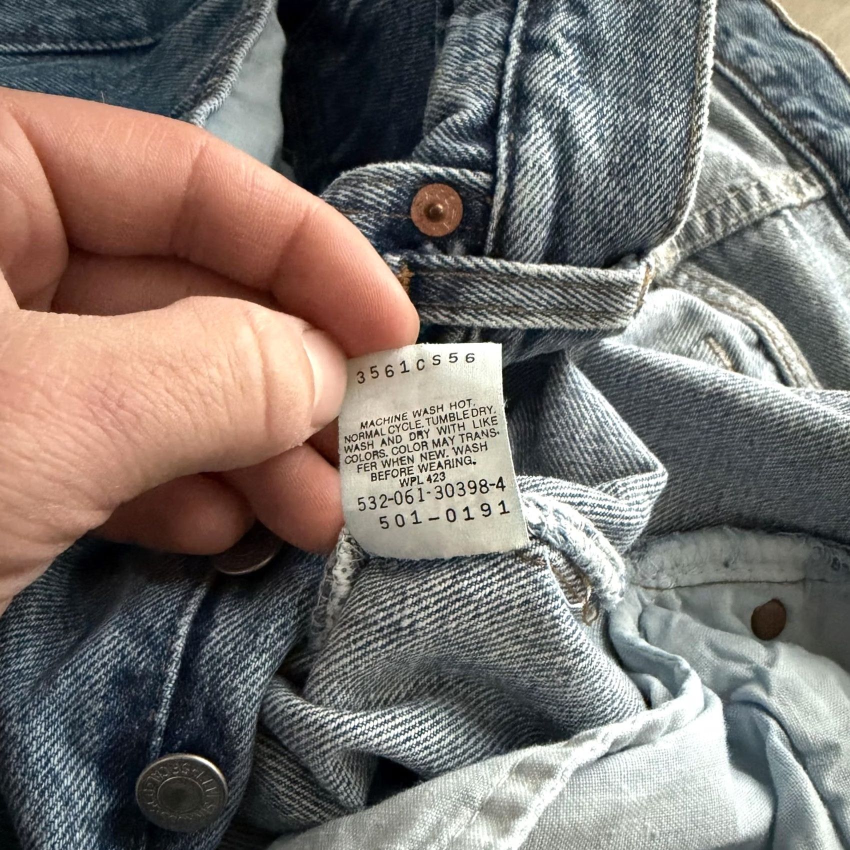 Levi's VINTAGE Levi's 501 Jeans USA Denim Light Wash Regular Straight Blue Mens 32x26.5 Size US 32 / EU 48 - 6 Thumbnail