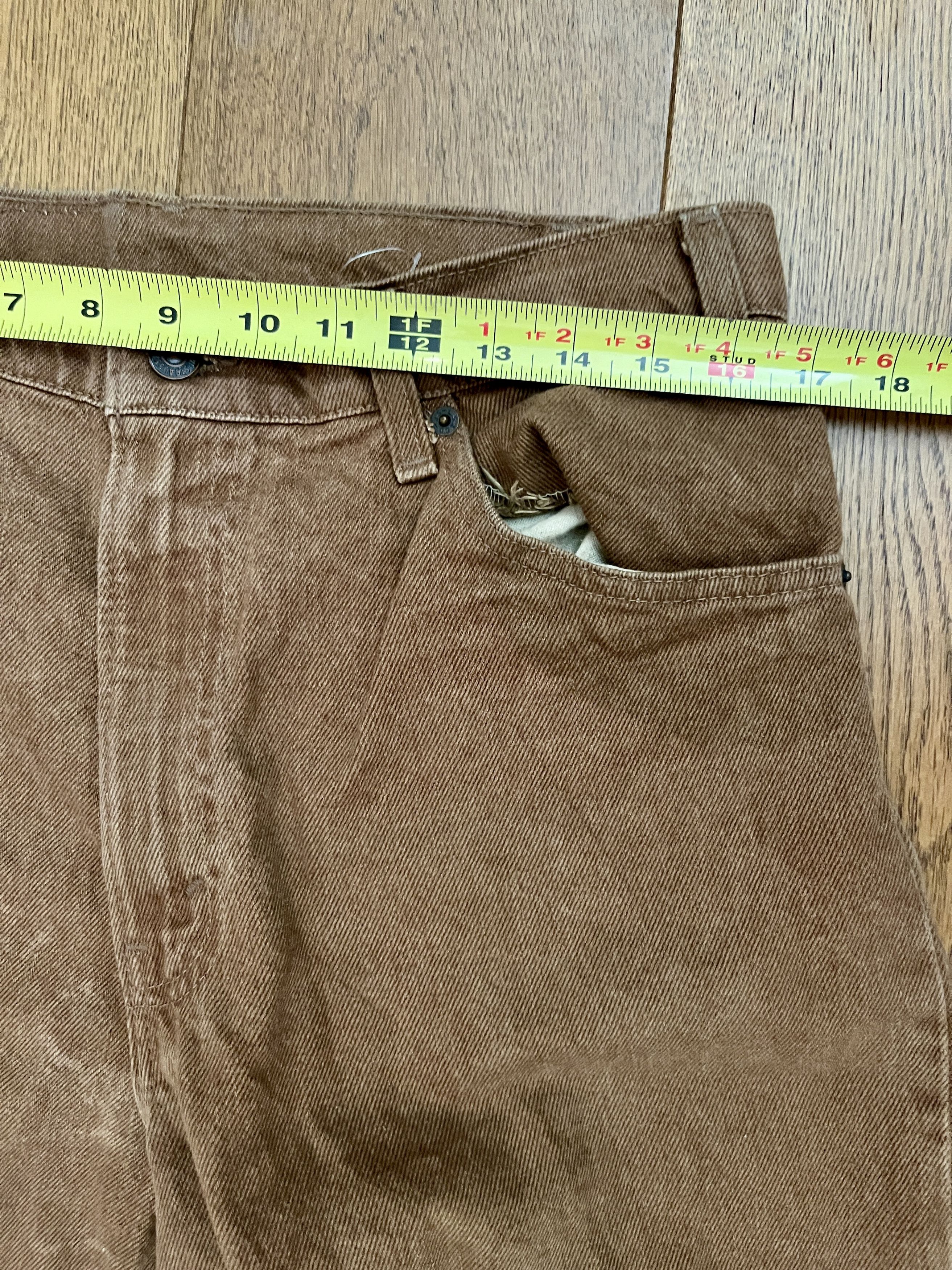 Levi's Vintage Clothing Vtg Levi’s 550 Made in USA Brown Denim Relaxed Fit 34x32 Size US 34 / EU 50 - 7 Thumbnail