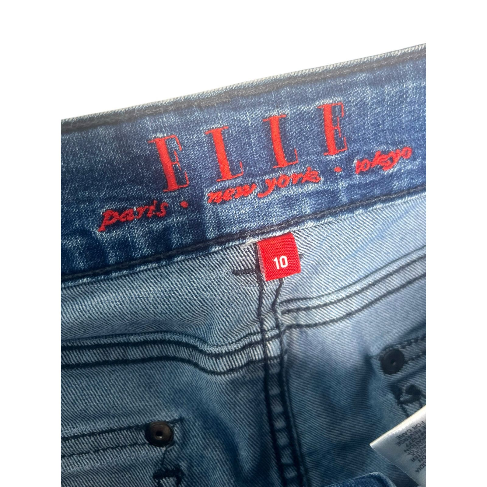 Other ELLE Mid Rise Straight Leg Jeans Blue Denim Womens Size 10 Size 32" / US 10 / IT 46 - 7 Thumbnail