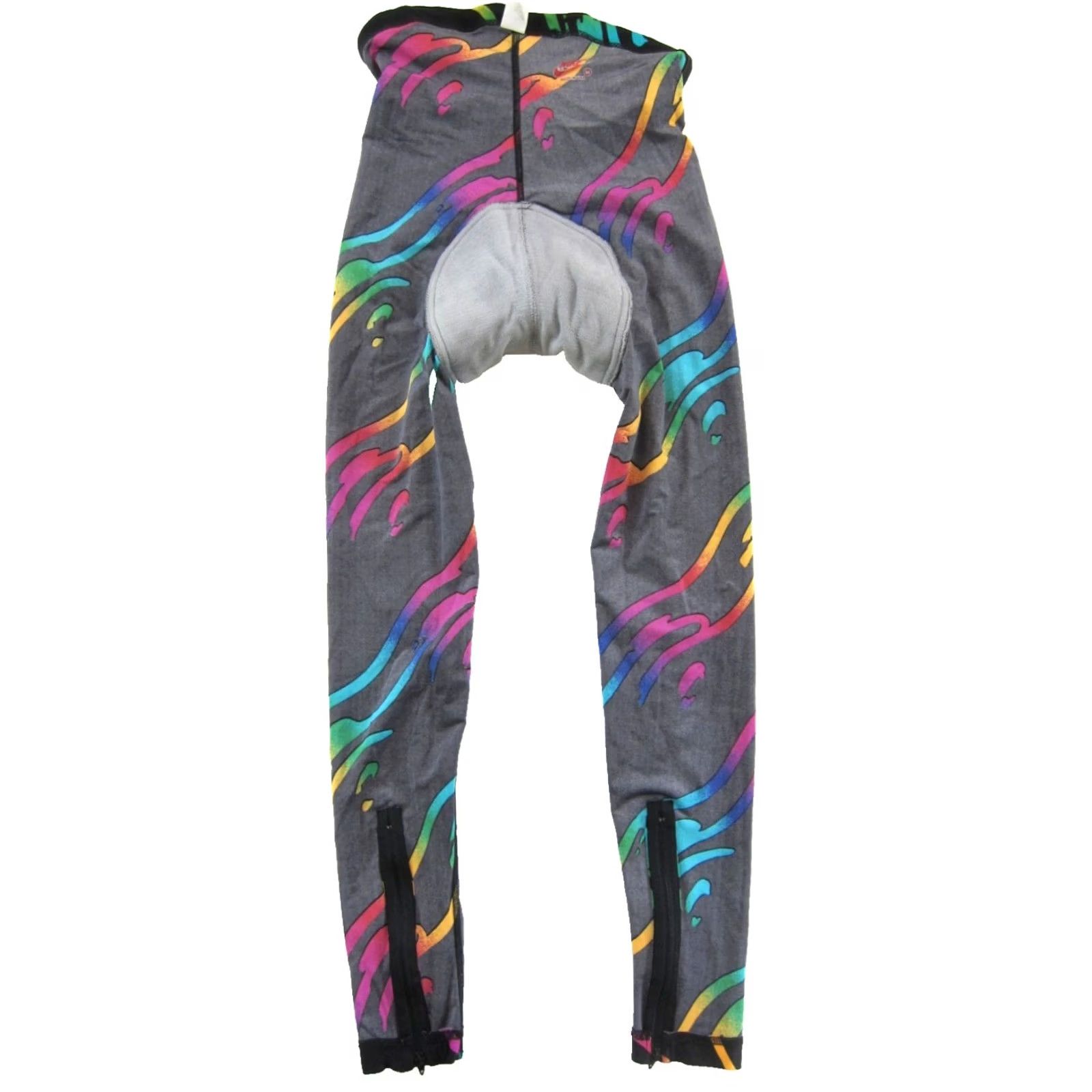 Nike VINTAGE NIKE Leggings Women M Black Geometric Padded Ankle Zip Drawstring Casual 90s Shine Nike Size 32" / US 10 / IT 46 - 8 Thumbnail