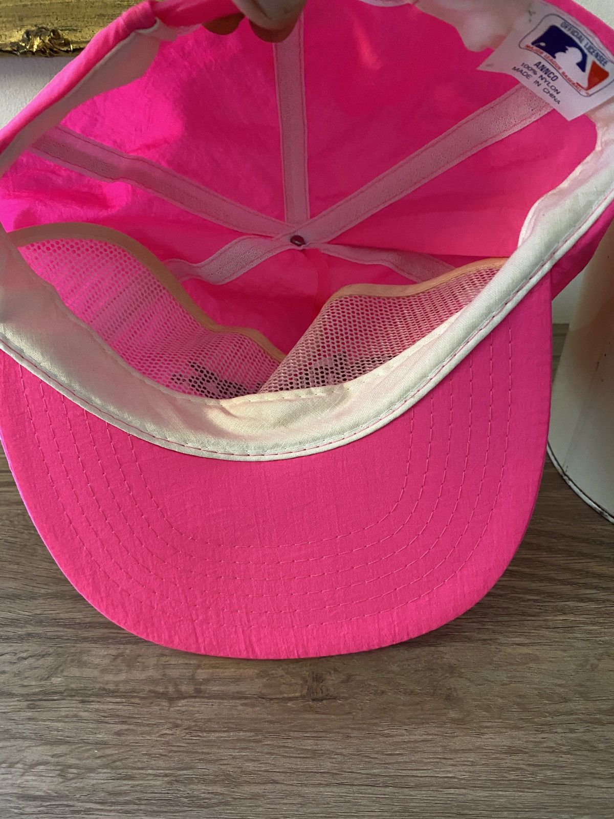 MLB × Vintage Vintage NWT Phillies Hot Pink Nylon Snap Back Hat Cap New Size ONE SIZE - 11 Thumbnail