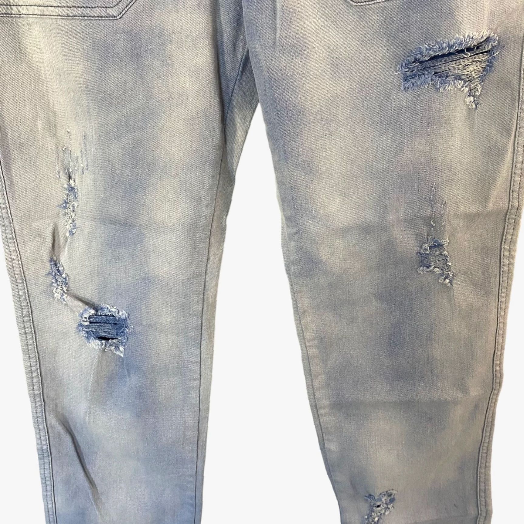 Free People Free People Jeans Womens Size 6 Blue Acid Wash Denim Distressed Straight Leg Jeans Women 6 Blue Acid Wash Distressed Pockets 5-Pocket Styling Size 28" / US 6 / IT 42 - 7 Thumbnail