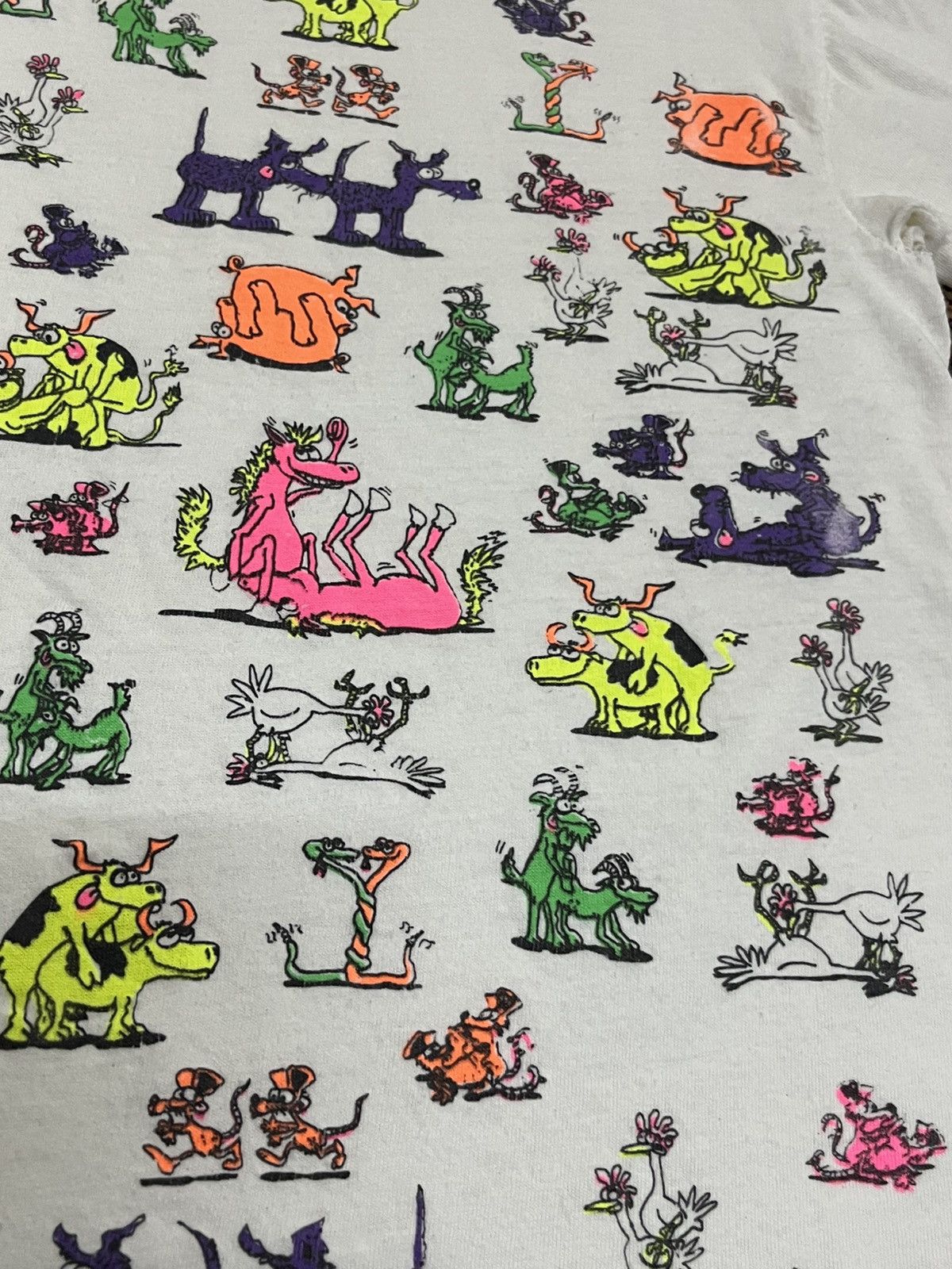 Vintage Vintage 90s Animal Sex Humor Art Distressed T-Shirt Size US L / EU 52-54 / 3 - 3 Thumbnail