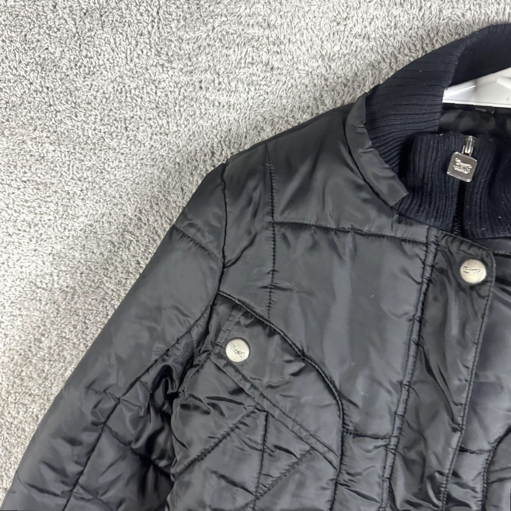 Coogi Coogi Puffer Coat Womens Small Black Quilted Full Zip Mid Length Pockets Warm Size S / US 4 / IT 40 - 5 Thumbnail
