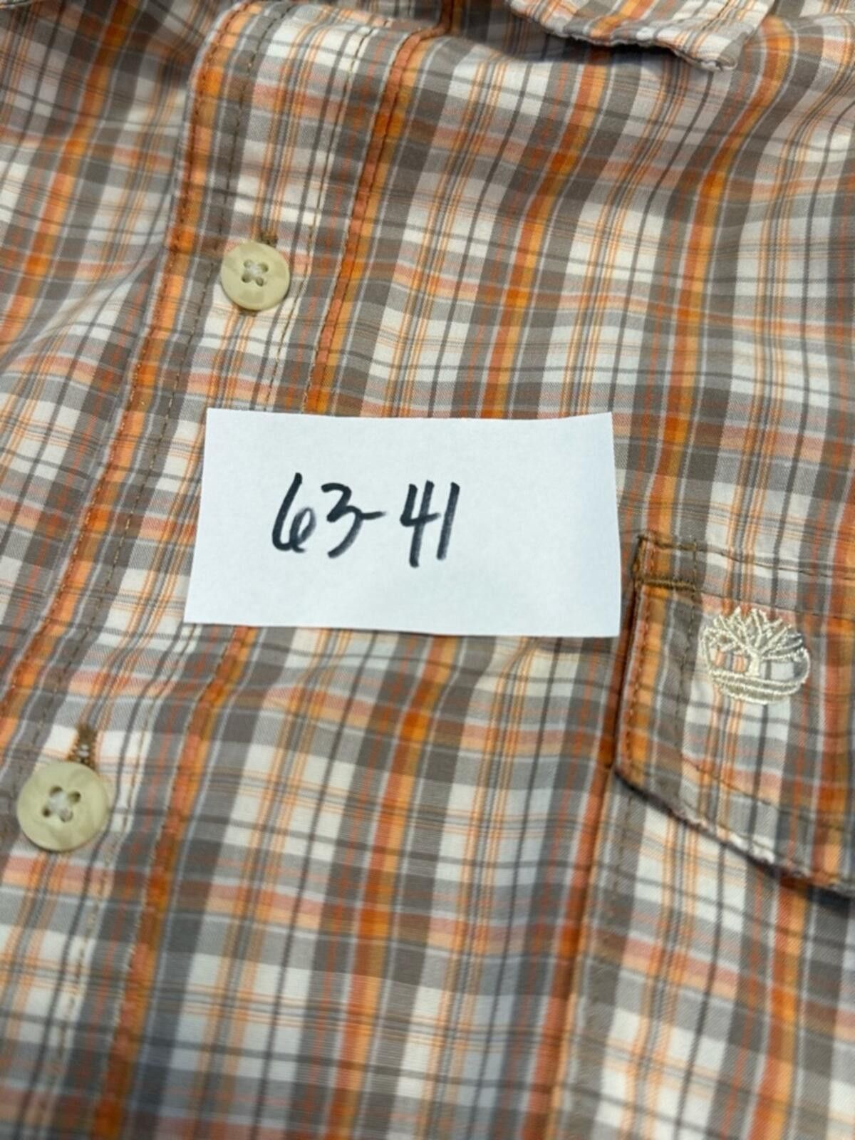 Timberland Timberland cotton plaid button up shirt cream gray orange XL Size US XL / EU 56 / 4 - 11 Thumbnail