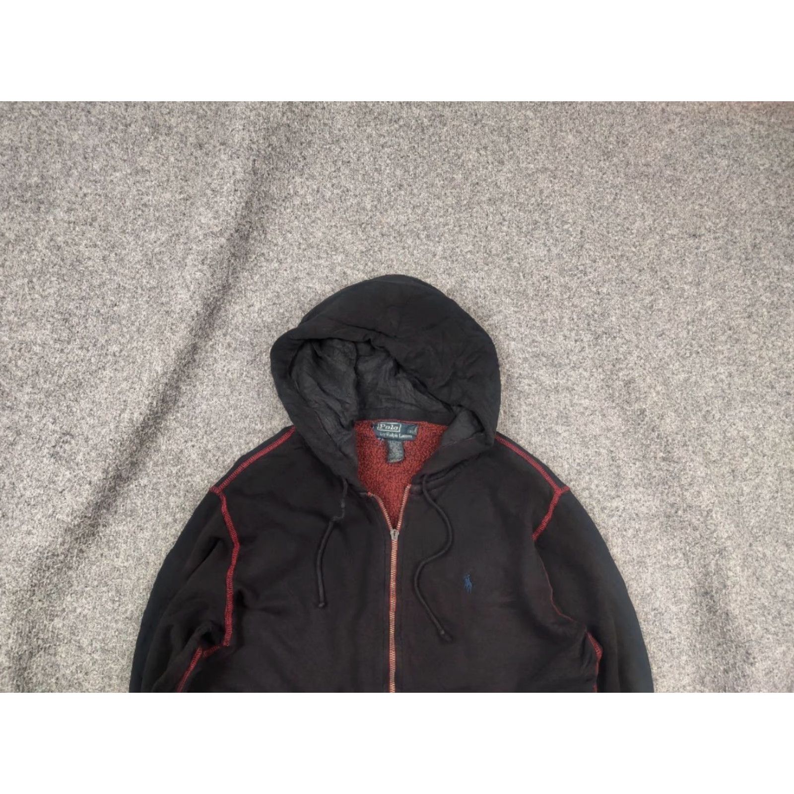 Polo Ralph Lauren VINTAGE Polo Ralph Lauren Logo Black Red Zip Hoodie 90s Polo Ralph Lauren Hoodie S Mens Black 90s Logo Hoodie Size US S / EU 44-46 / 1 - 2 Thumbnail