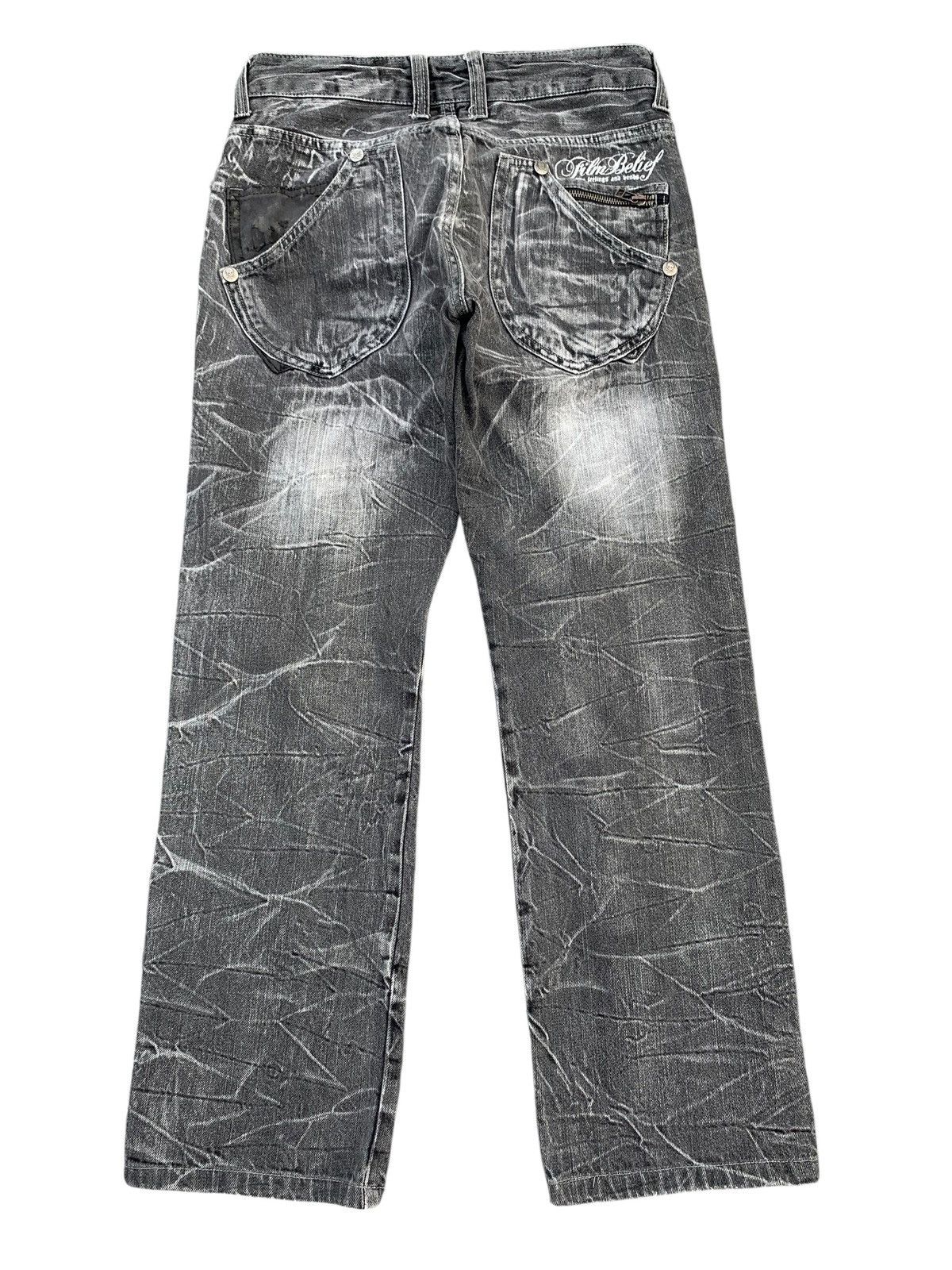 Kapital STUDED SKULL BONES WILD LIFE PUNK CLAWNMARK DISTRESSED DENIM Size US 29 - 3 Thumbnail
