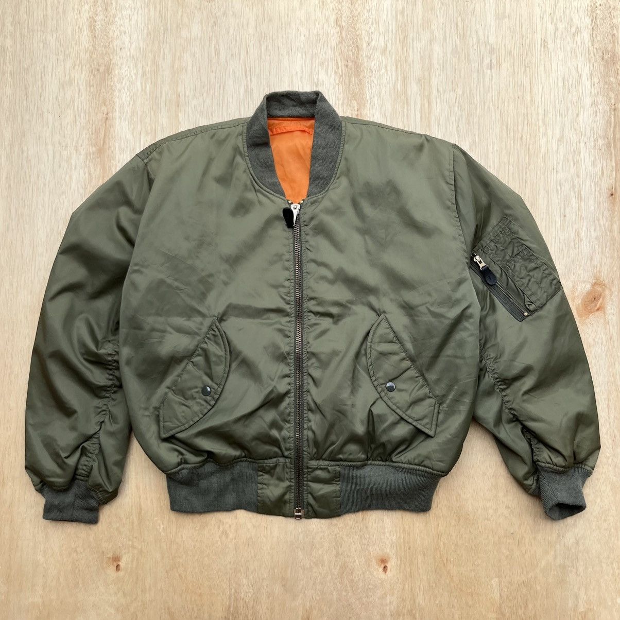 Alpha Industries BRUNATI AIR TO SURFACE MA1 BOMBER OLIVE GREEN JACKET Size US L / EU 52-54 / 3 - 1 Thumbnail