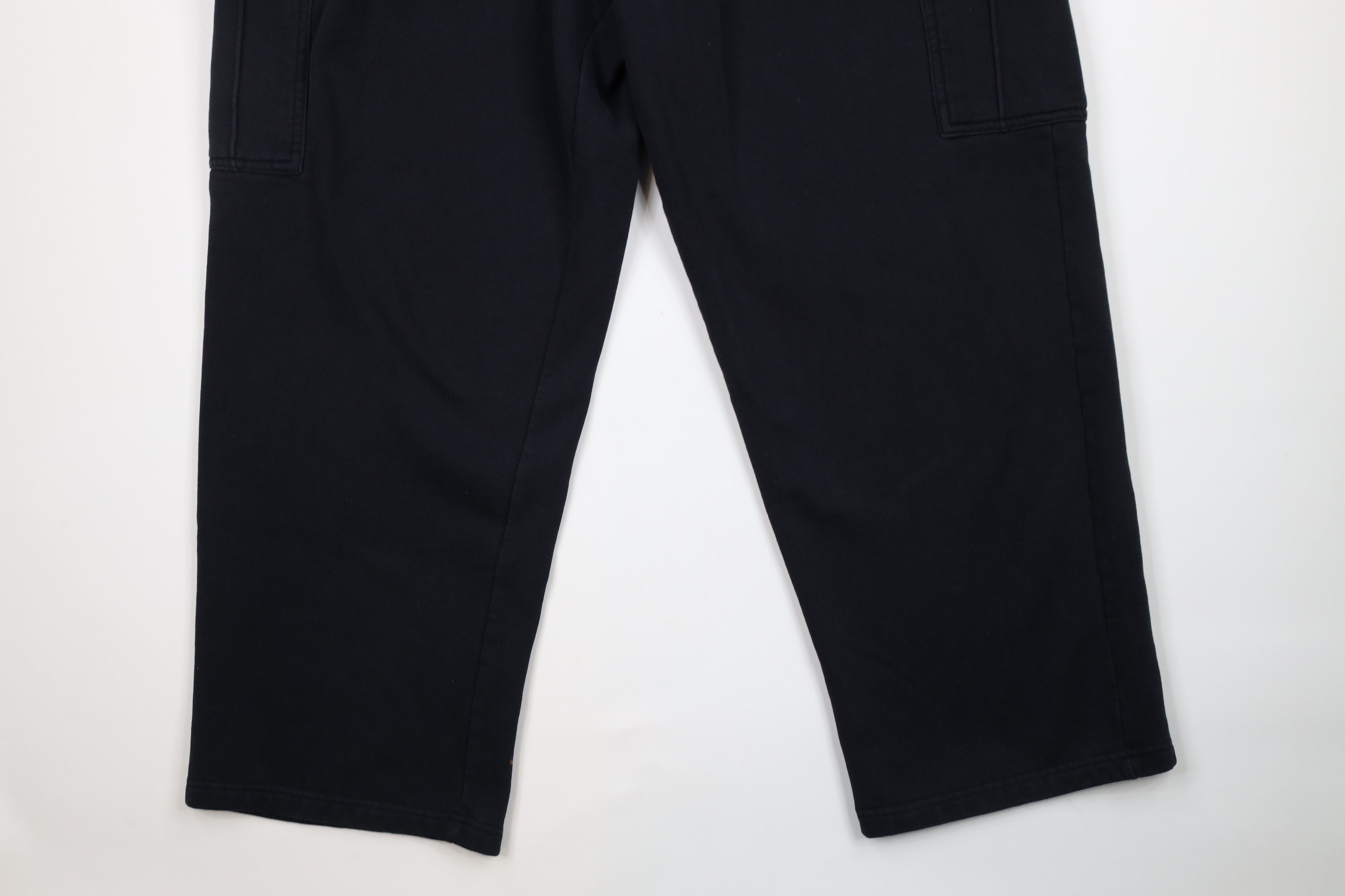 Vintage Vintage 90s Streetwear Fit Wide Leg Cargo Sweatpants Black Size 36 - 4 Thumbnail