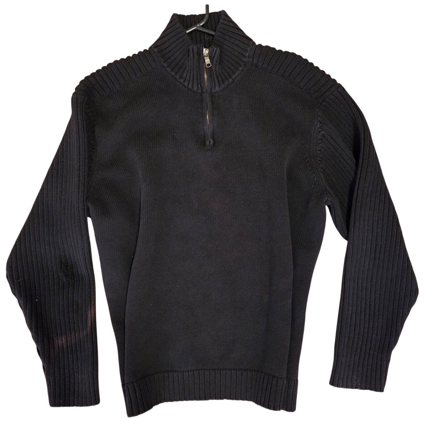 Club Room Club Room Black Quarter Zip Long Sleeve Sweater - XL Size US XL / EU 56 / 4 - 1 Thumbnail