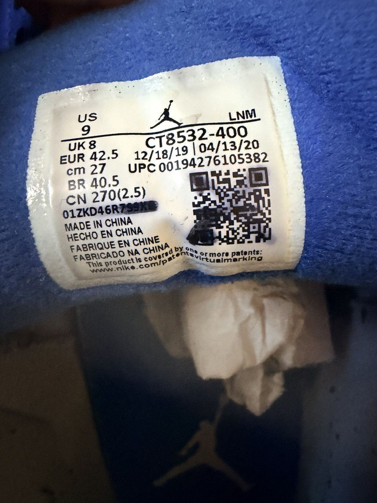 Jordan Brand Air Jordan 3 Retro “Varsity Royal” Size US 9 / EU 42 - 6 Thumbnail