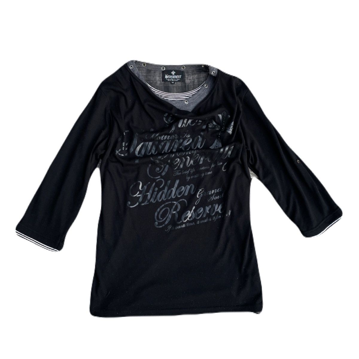 If Six Was Nine 2000s Japanese archive Vkei Layered Poem 3/4 Sleeve Tee Size US S / EU 44-46 / 1 - 2 Thumbnail