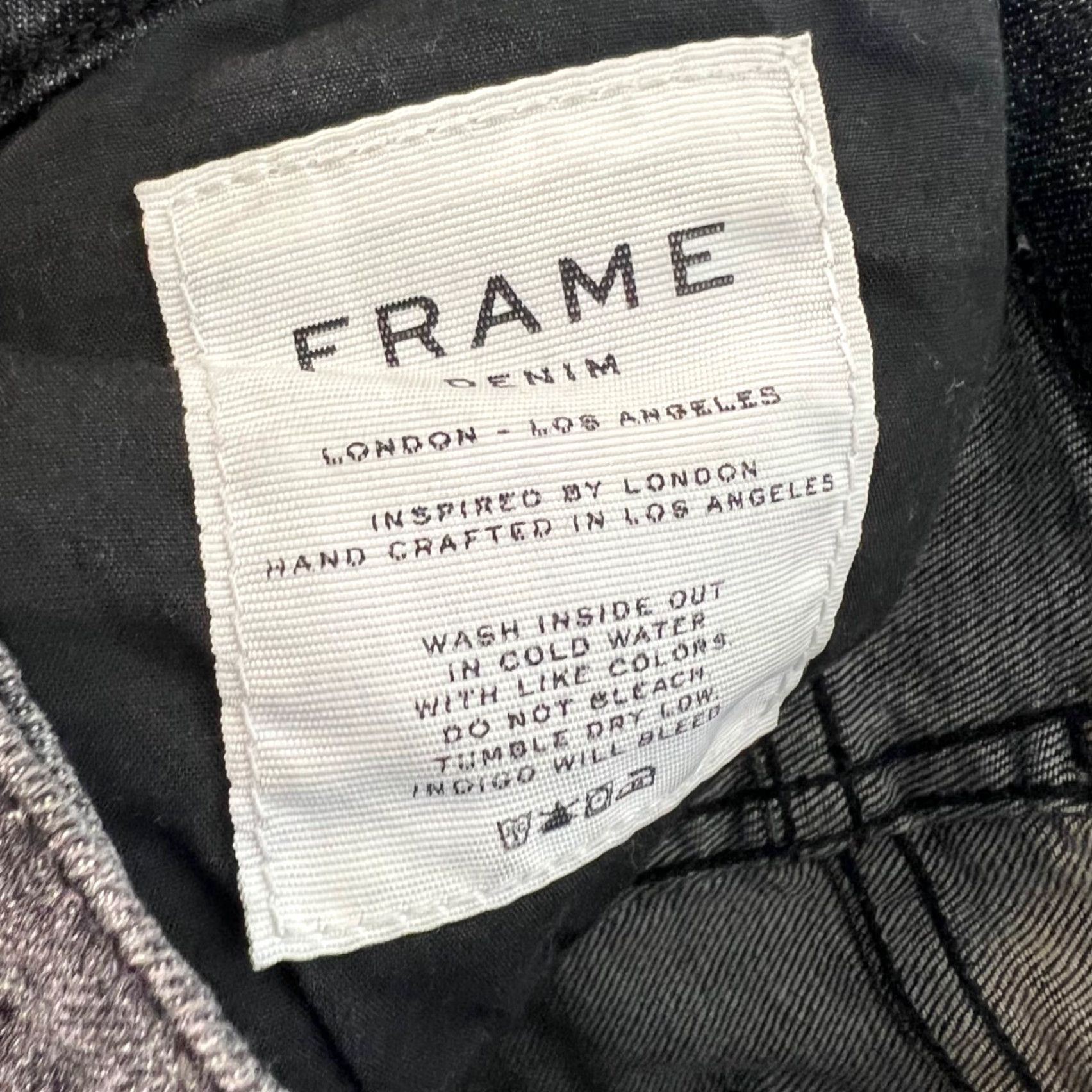 Frame FRAME Jeans Womens Mid Rise Slim Leg Size 25 Black Stretch Denim Pants Size 42" / US 20 - 4 Thumbnail