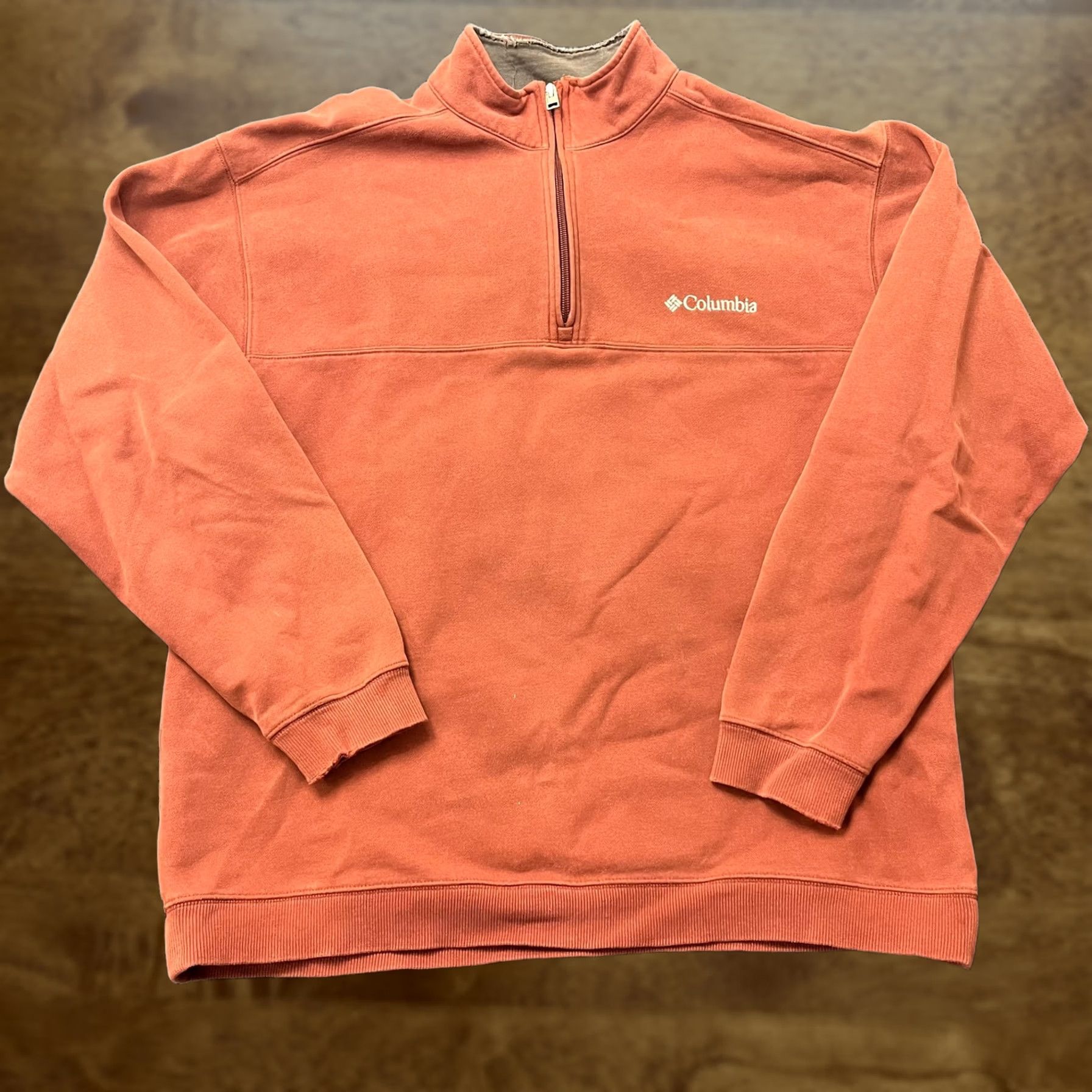 Vintage Columbia Sweatshirt Mens Large Orange Fleece 1/4 Zip Pullover Mock Neck Outdoor Size US L / EU 52-54 / 3 - 1 Thumbnail
