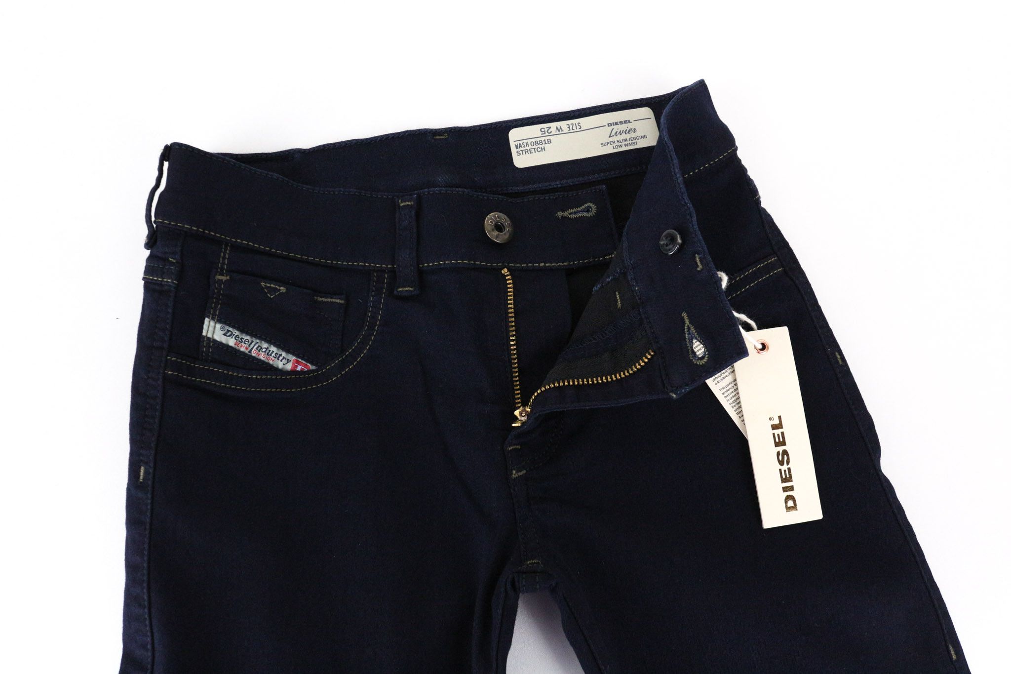 Diesel LIVIER 0881B W25 Blue Stretch Jegging Jeans 69893 Size 25" / US 0 / IT 36 - 5 Thumbnail