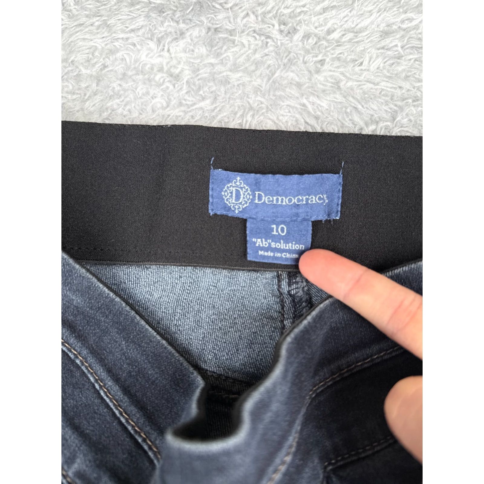 Vintage Democracy Womens Jeans 10 Blue Denim Skinny High Rise 32x26 Distressed Cotton Size 32" / US 10 / IT 46 - 5 Thumbnail