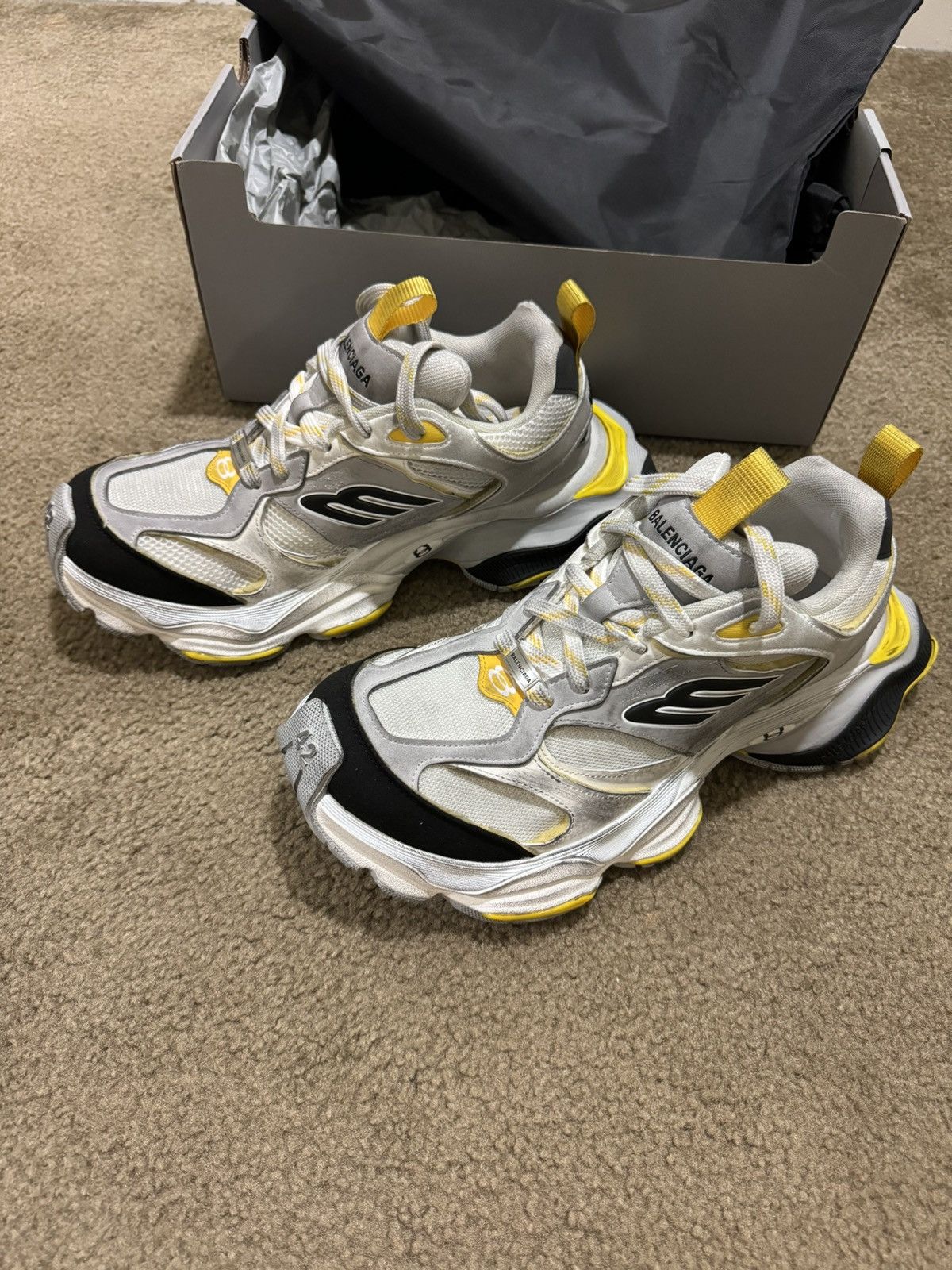 image of Balenciaga Cargo Sneaker in Grey, Men's (Size 9)