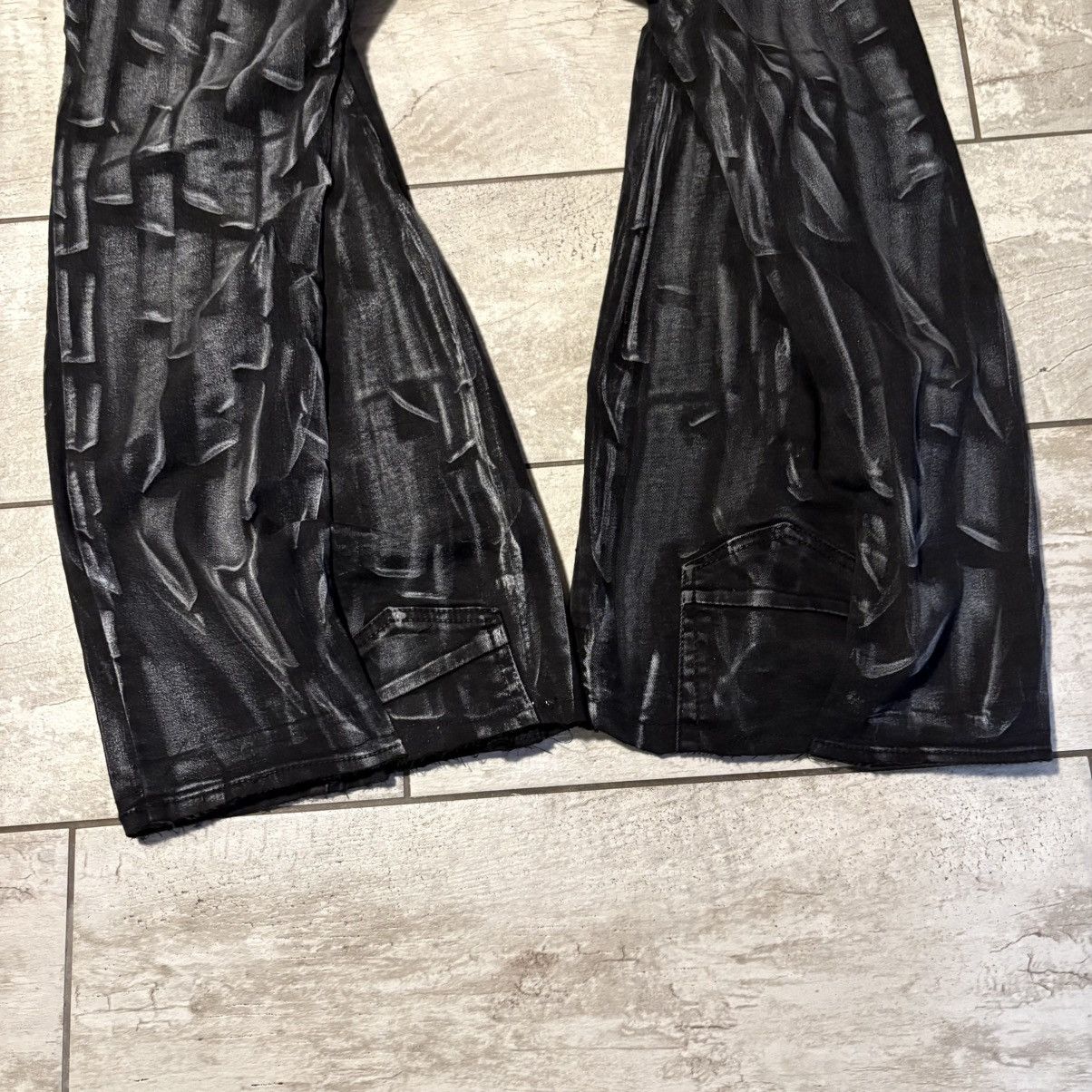 Japanese Brand rare flared black handmade streetwear jeans Size US 34 / EU 50 - 3 Thumbnail