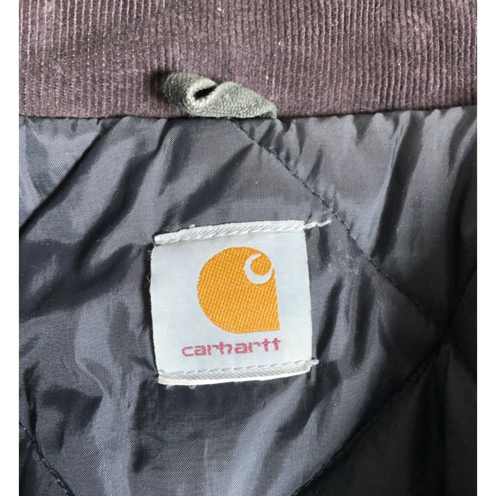 Carhartt VINTAGE Carhartt C26 Duck Canvas Jacket Mens 2XL Moss Green Quilted Lining Faded Bomber Jacket Casual Workwear 90s Grunge Retro Mens Size US XXL / EU 58 / 5 - 3 Thumbnail