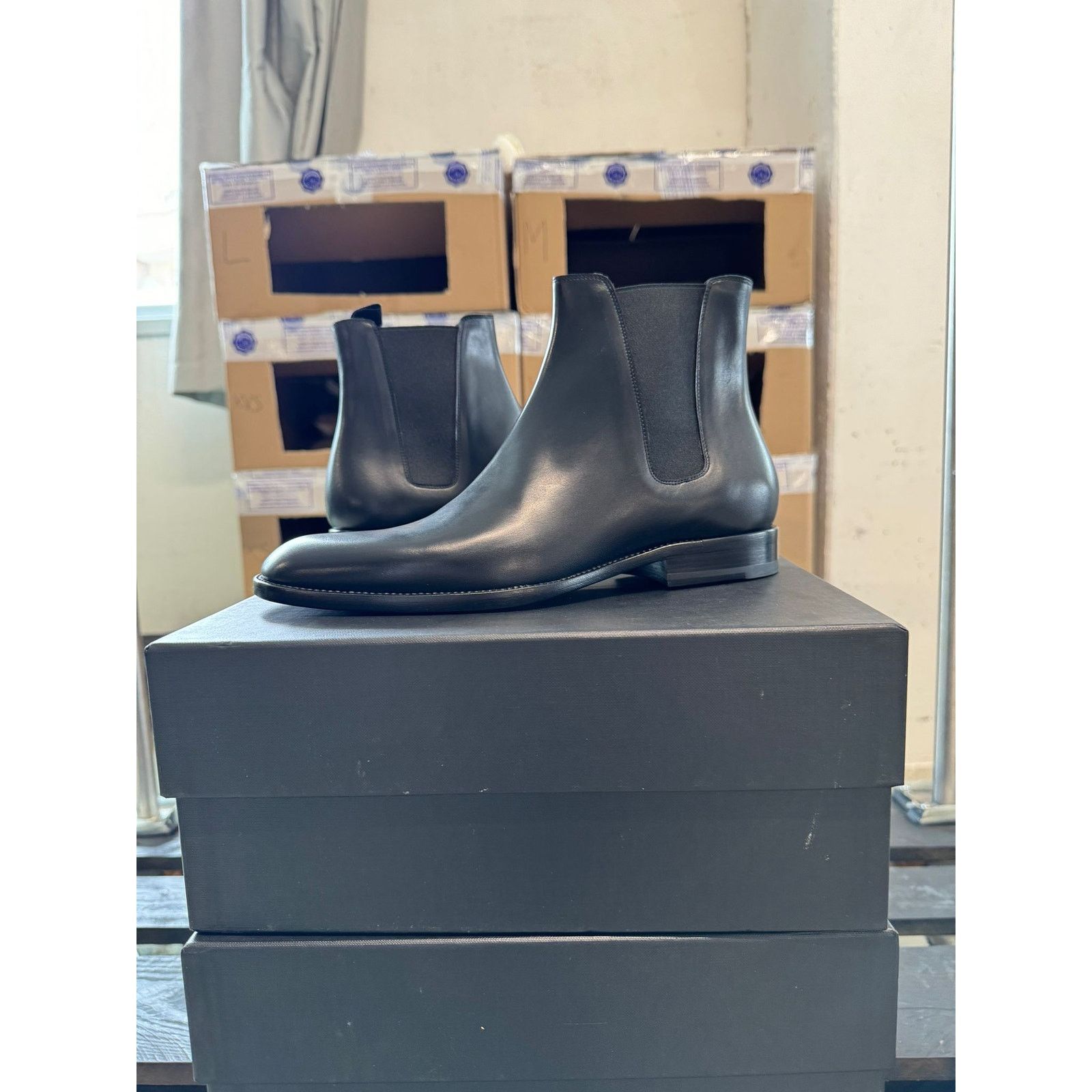 Saint Laurent Paris o1alsimx924 315320 Wyatt Chelsea Boots in Black Size US 7.5 / EU 40-41 - 10 Thumbnail