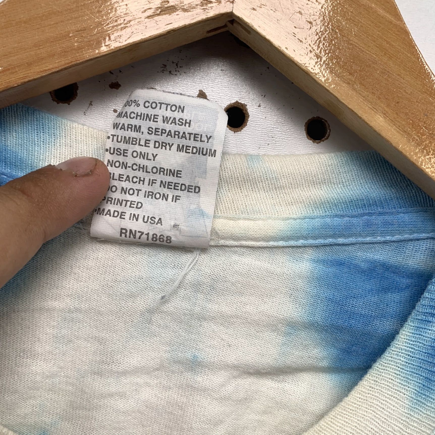 Vintage VINTAGE Freeze T-Shirt Main Selling Point: 90s Tie Dye Heart Shirt Mens XL Blue - 1990s Graphic Print Crew Neck Cotton USA Made Mens XL 90s Theme Size US XL / EU 56 / 4 - 4 Thumbnail