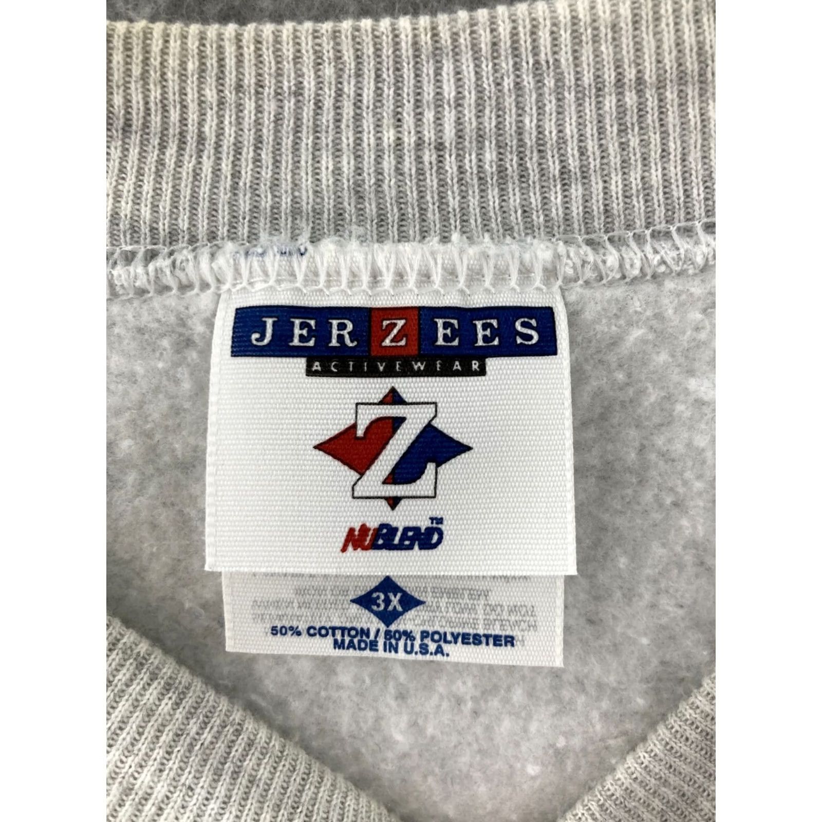 Jerzees VINTAGE Belton Warriors Sweater Jerzees Mens 3x USA Made Cotton Blend Fleece Crew Neck White 90s Warrior Mens Size US XXL / EU 58 / 5 - 4 Thumbnail