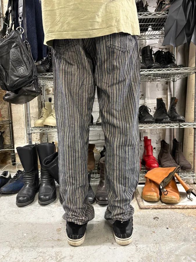 Vintage 2000s Versace Stripes Grey Pants Size US 30 / EU 46 - 4 Thumbnail