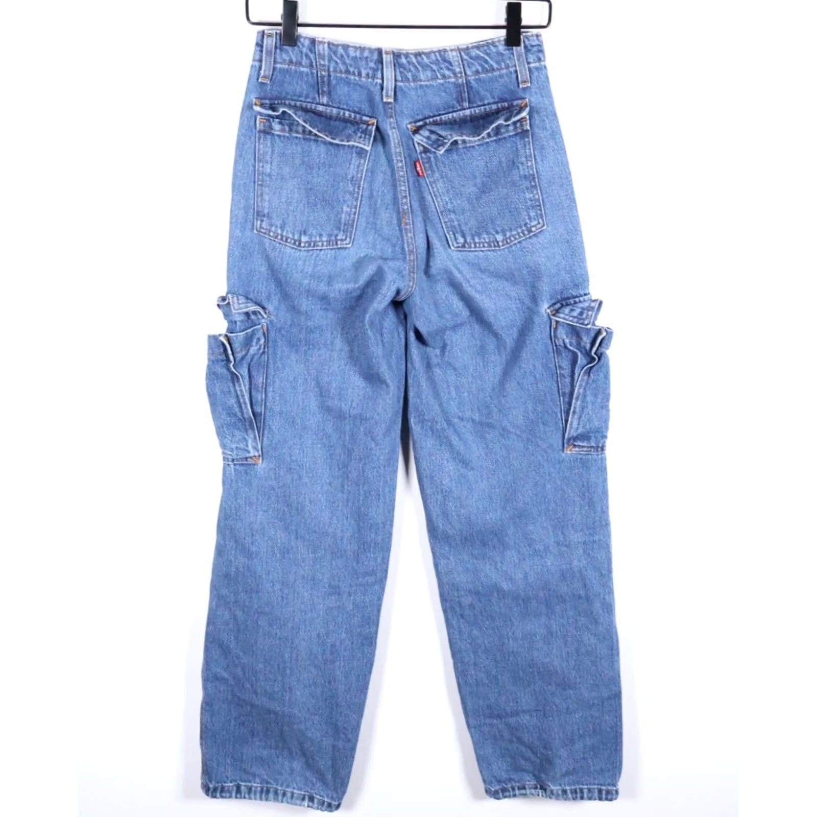 Levi's Levi's '94 Baggy Fit Cargo Jeans Women's 23 Blue Loose Fit Grunge 90s Hipster Retro (27 x 31) Mens Womens Size 40" / US 18 - 2 Thumbnail