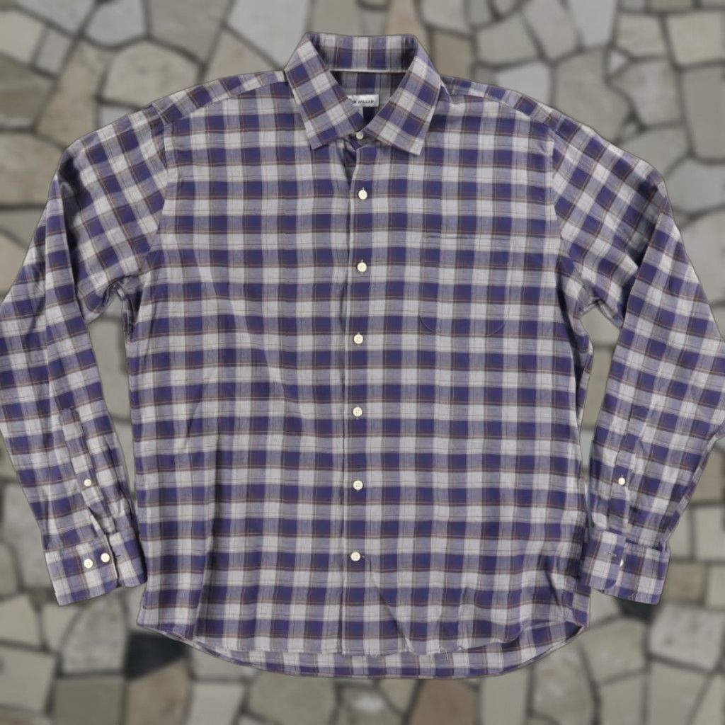 Peter Millar Peter Millar Shirt Autumn Soft Surrey Plaid Button Up Gray Men's L Long Sleeve Size US L / EU 52-54 / 3 - 1 Thumbnail