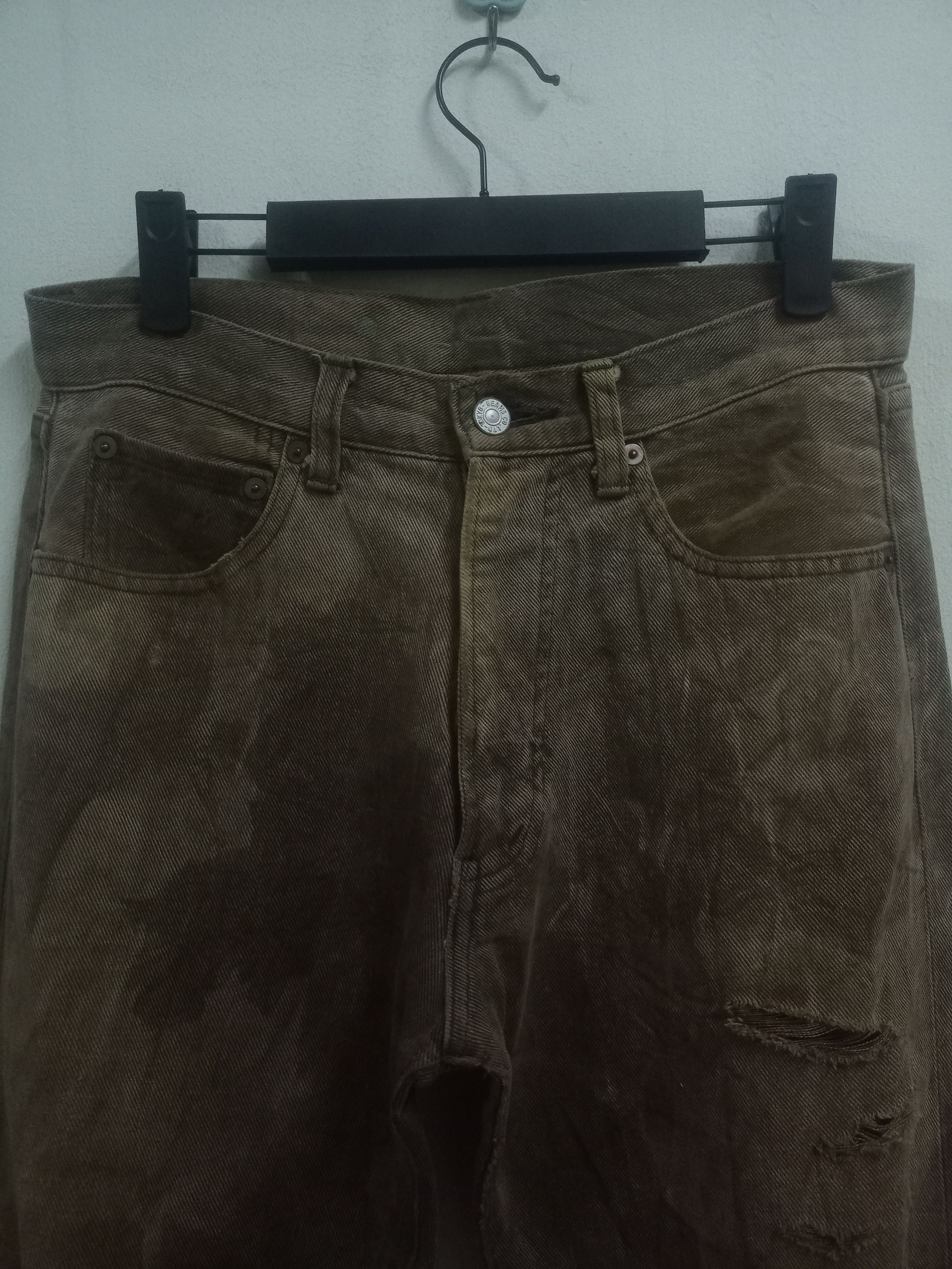 Beams Plus Vintage Beams Corduroy Style Brown Loose Jeans 30x28 Size US 30 / EU 46 - 4 Thumbnail