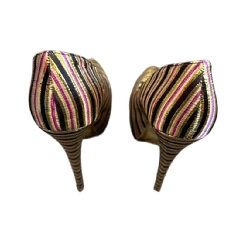 ALBA Alba Stripped Platform Stiletto Heels, Size 9 Size US 9 / IT 39 - 4 Thumbnail