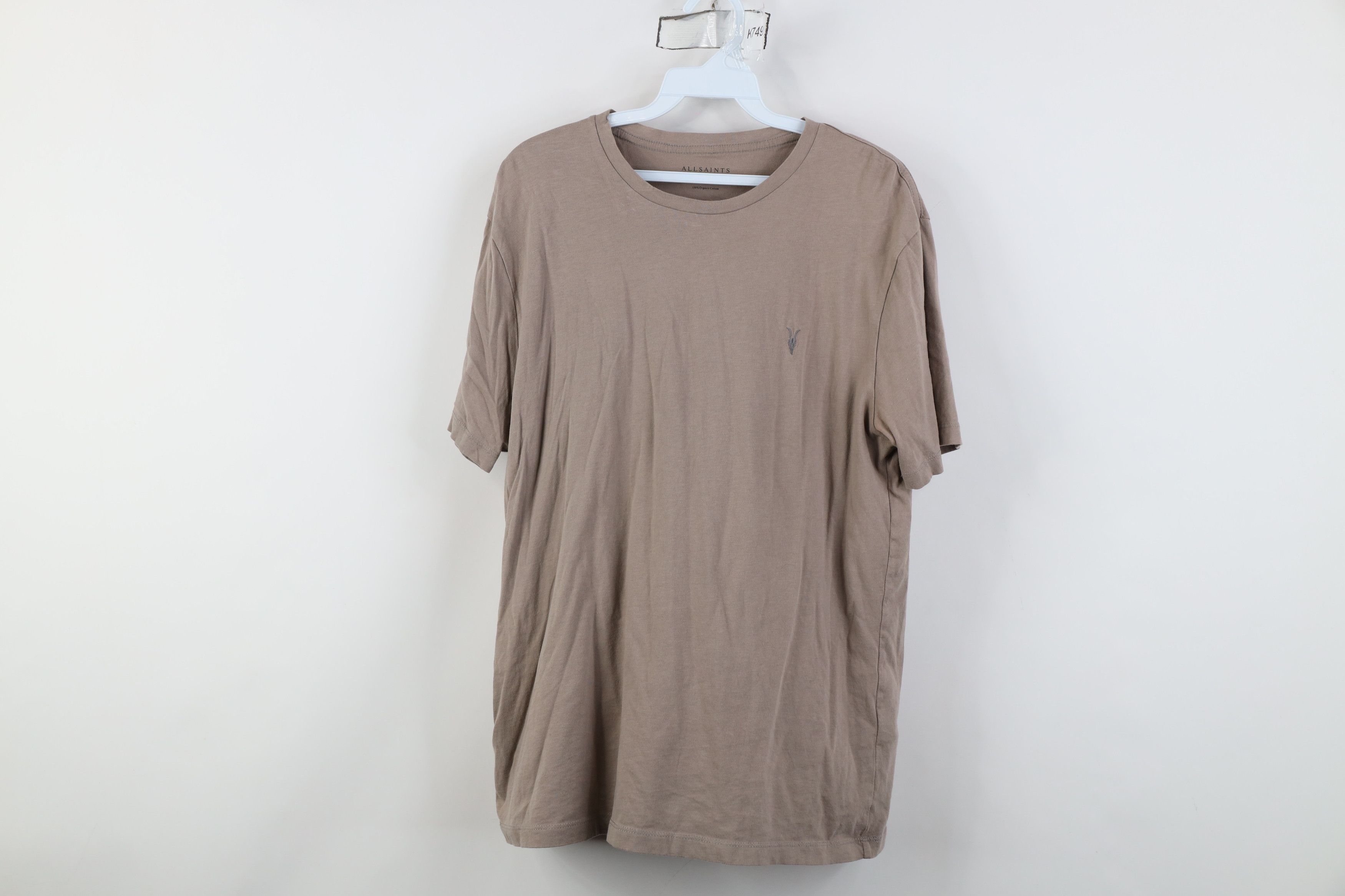 Allsaints Allsaints Organic Cotton Shot Sleeve T-Shirt Beige Size US L / EU 52-54 / 3 - 1 Thumbnail