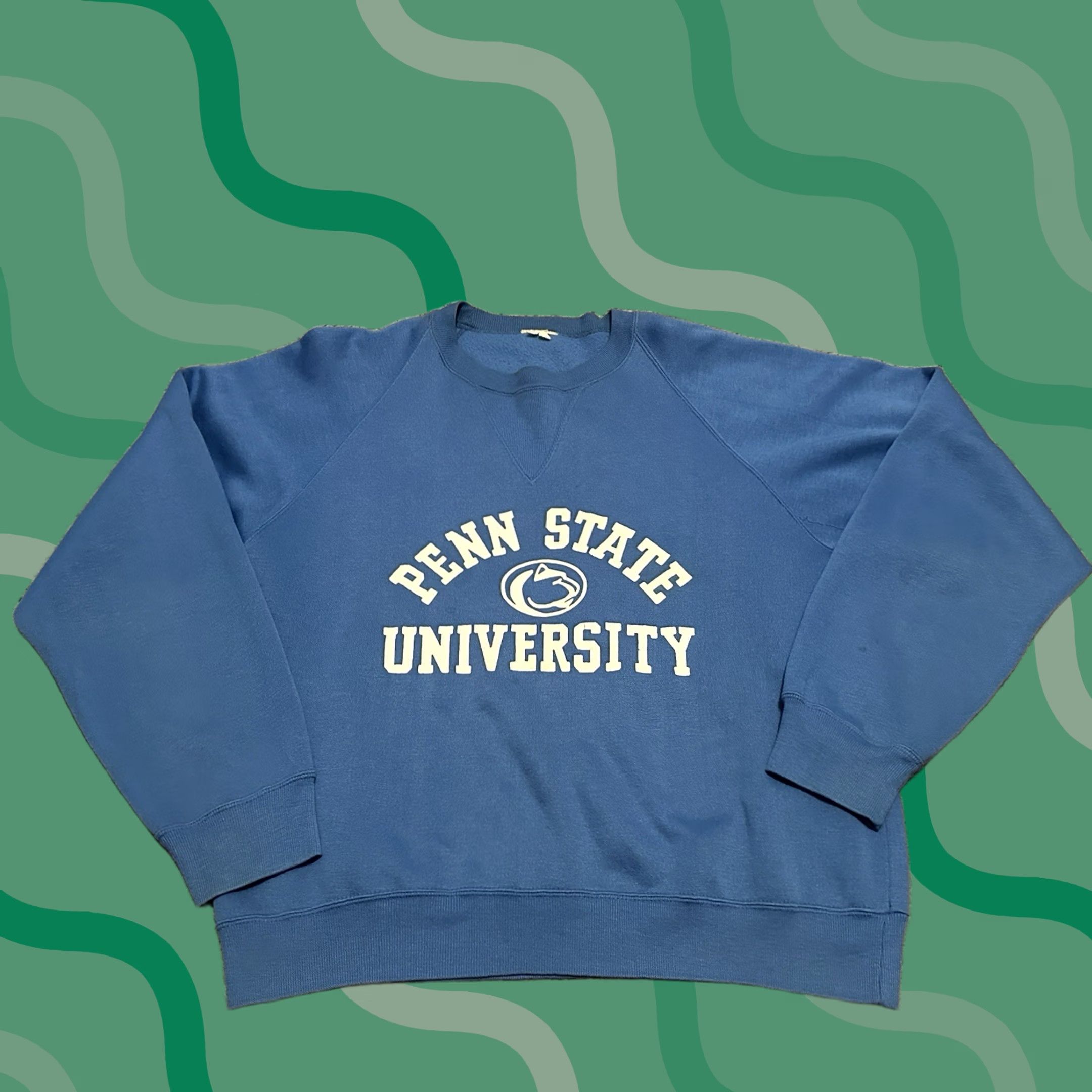 Penn VINTAGE Penn State University Sweatshirt Mens Medium Blue Crewneck 80s 90s Size US M / EU 48-50 / 2 - 1 Thumbnail