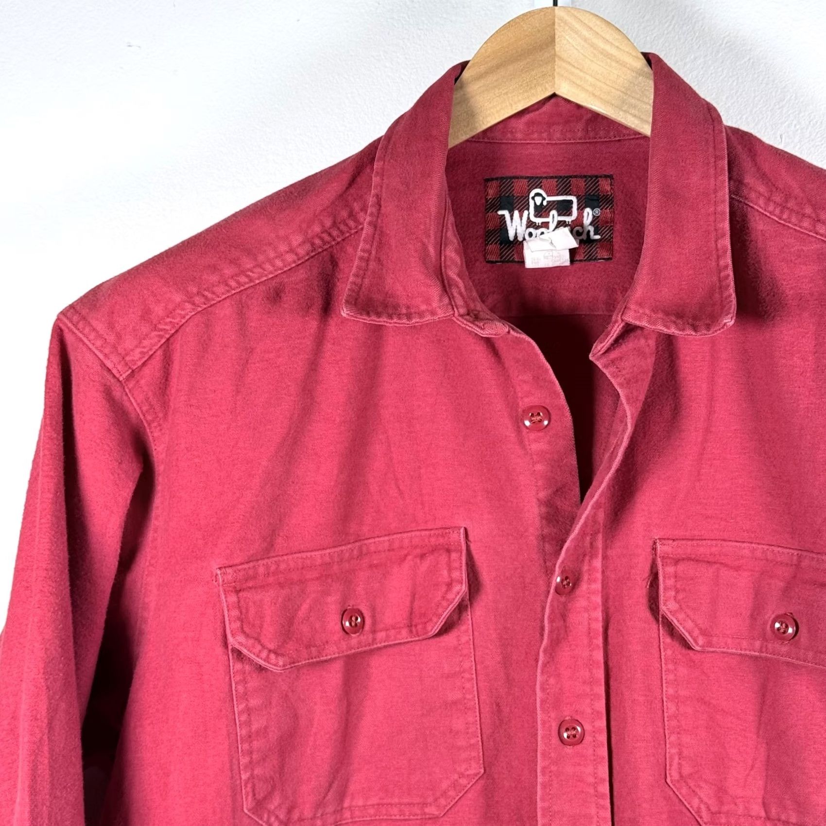 Vintage Vintage Woolrich Button-Up Shirt Red Long Sleeve Western Men's XL Size US XL / EU 56 / 4 - 3 Thumbnail