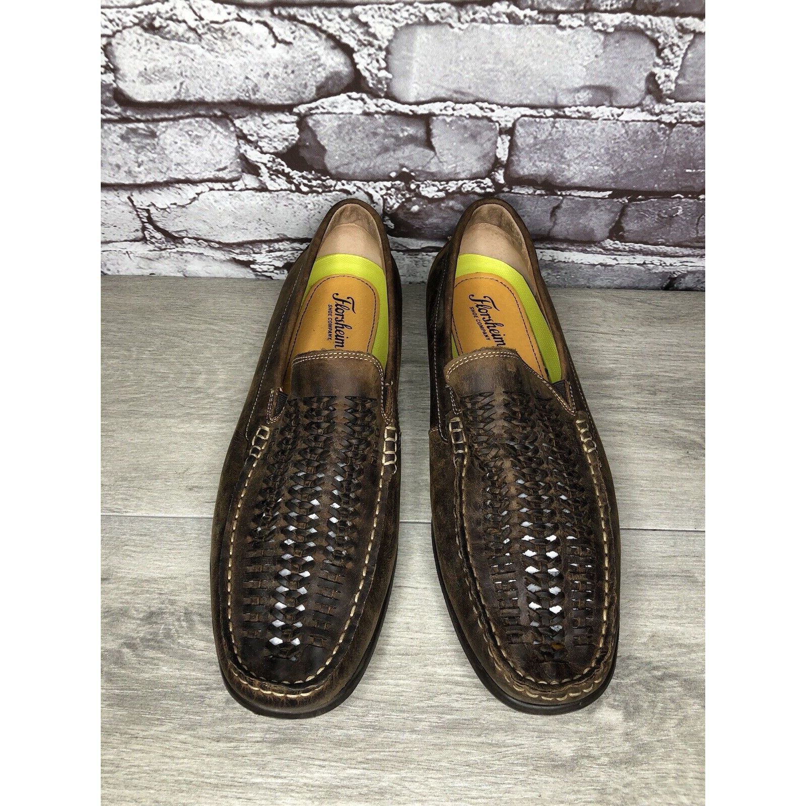 Florsheim Florsheim Brown Leather BasketWeaves Driving Shoes Men Sz 11 Size US 11 / EU 44 - 17 Thumbnail