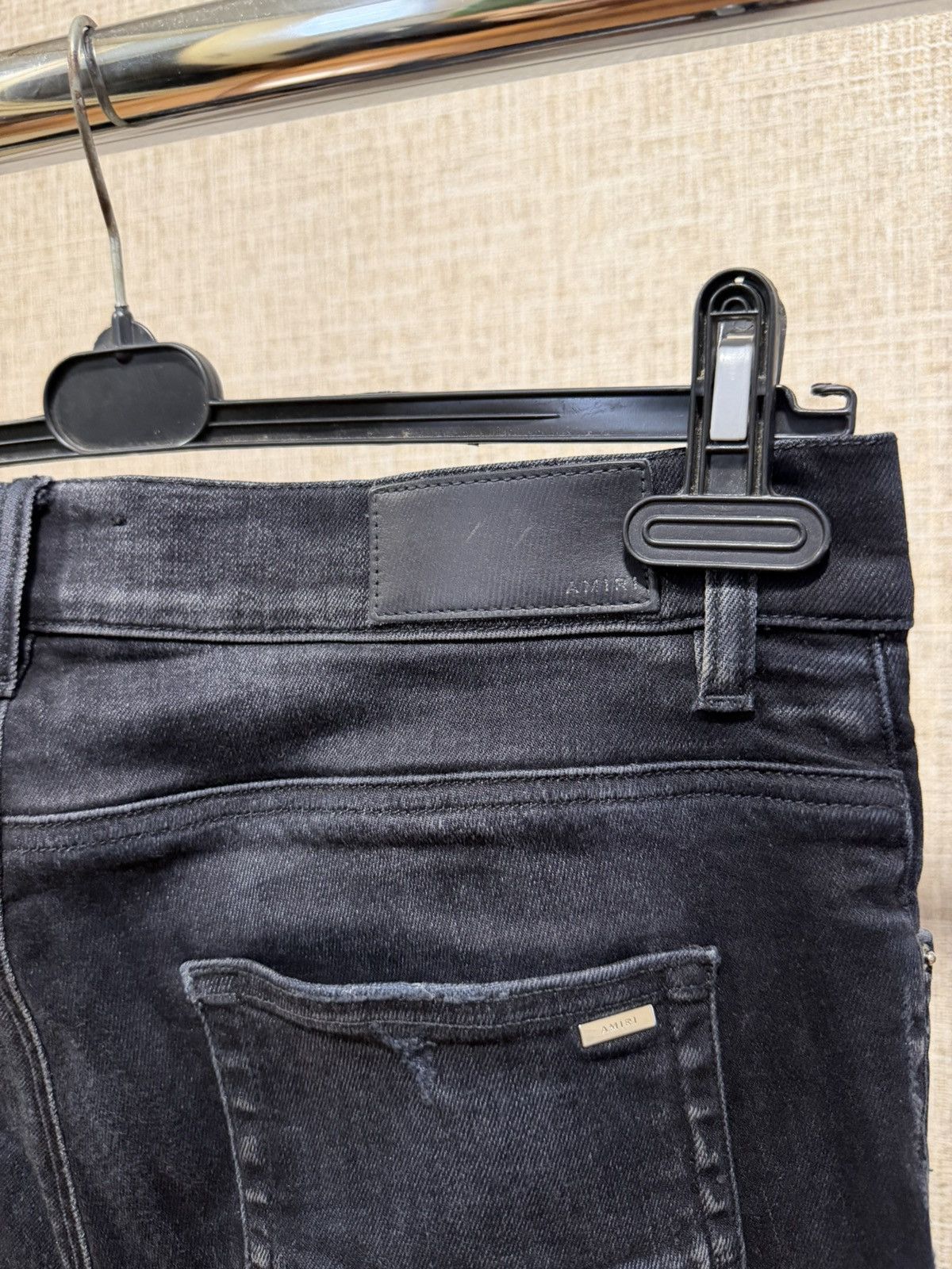 Amiri AMIRI SLASH SLIM JEANS IN AGED BLACK Size US 32 / EU 48 - 9 Thumbnail