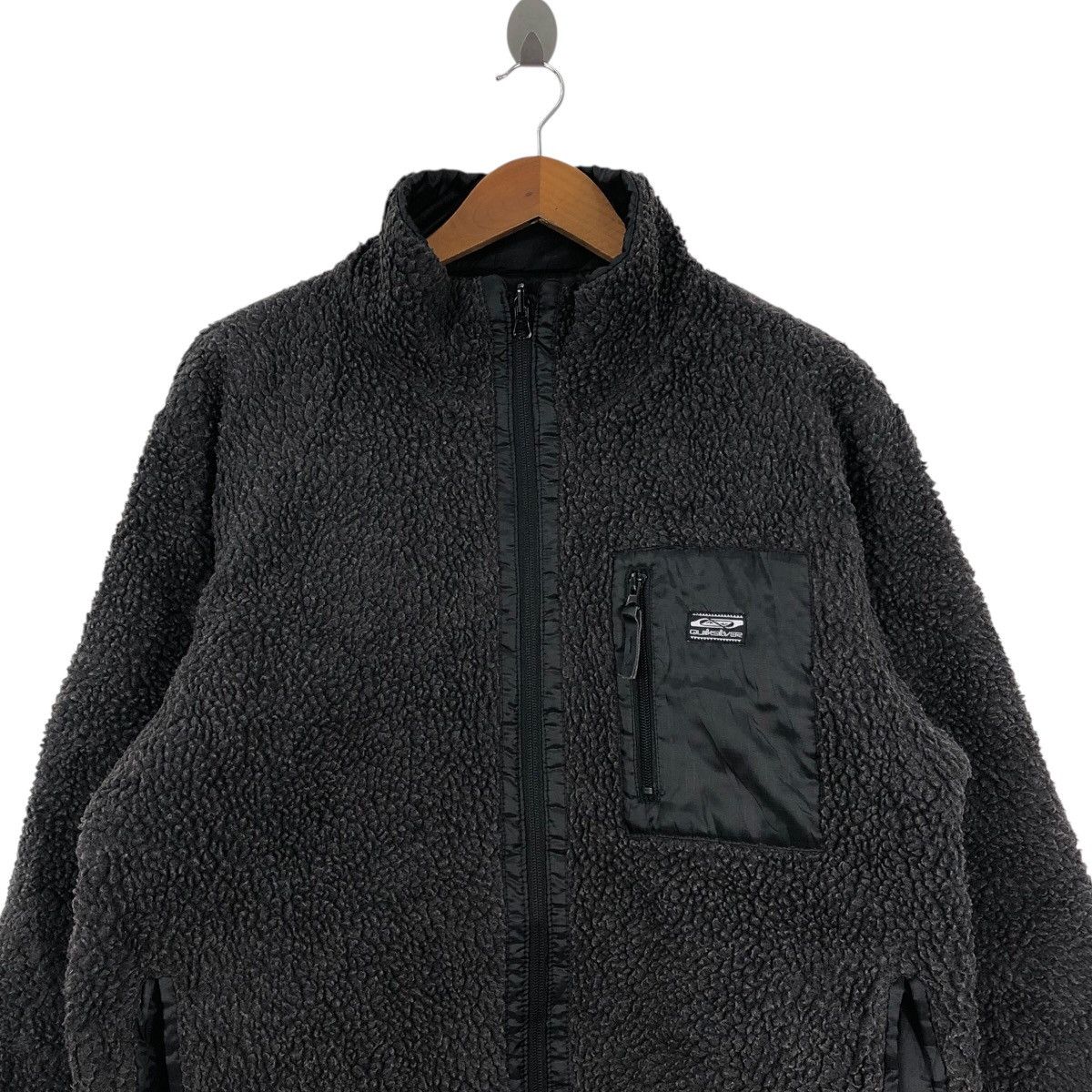 Quiksilver Vintage QUIKSILVER SURFING SURF Deep Pile Sherpa Fleece Size US L / EU 52-54 / 3 - 2 Thumbnail