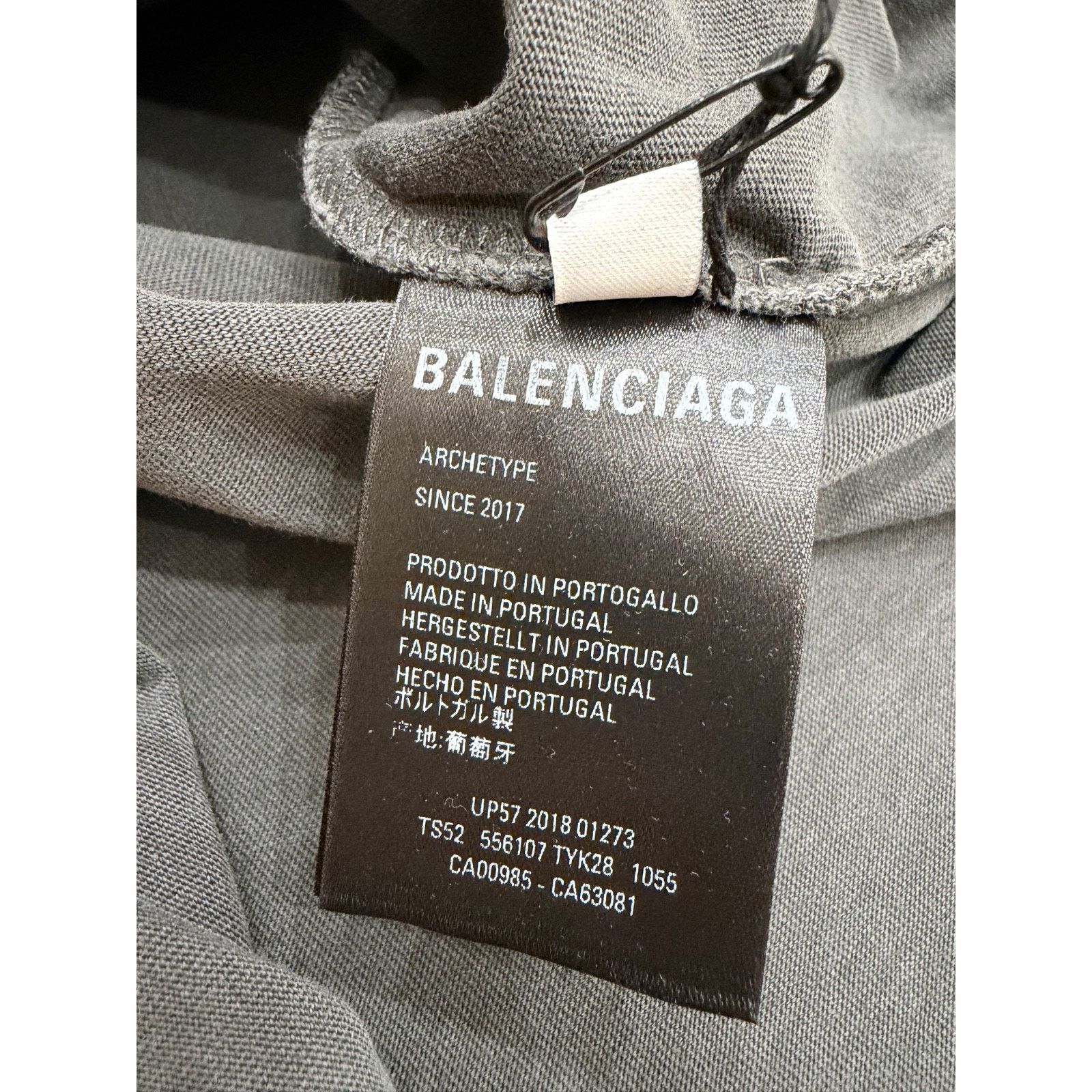 Balenciaga Balenciaga Archetype 2017 Dark Grey Logo Short Sleeve Tee M Size M / US 6-8 / IT 42-44 - 18 Thumbnail