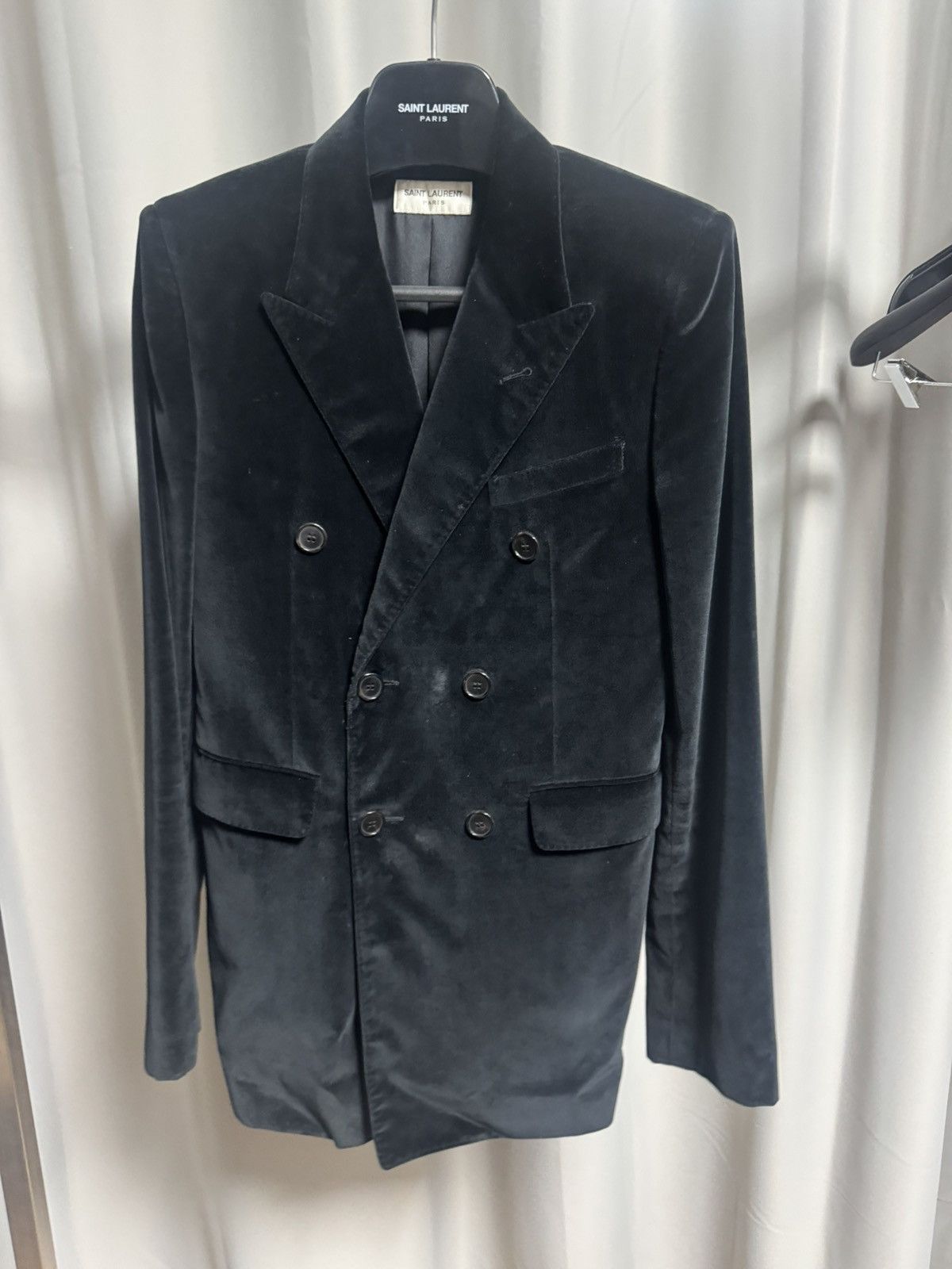 Saint Laurent Paris Saint Laurent 2015FW Black Velvet blazer Size US S / EU 44-46 / 1 - 1 Thumbnail