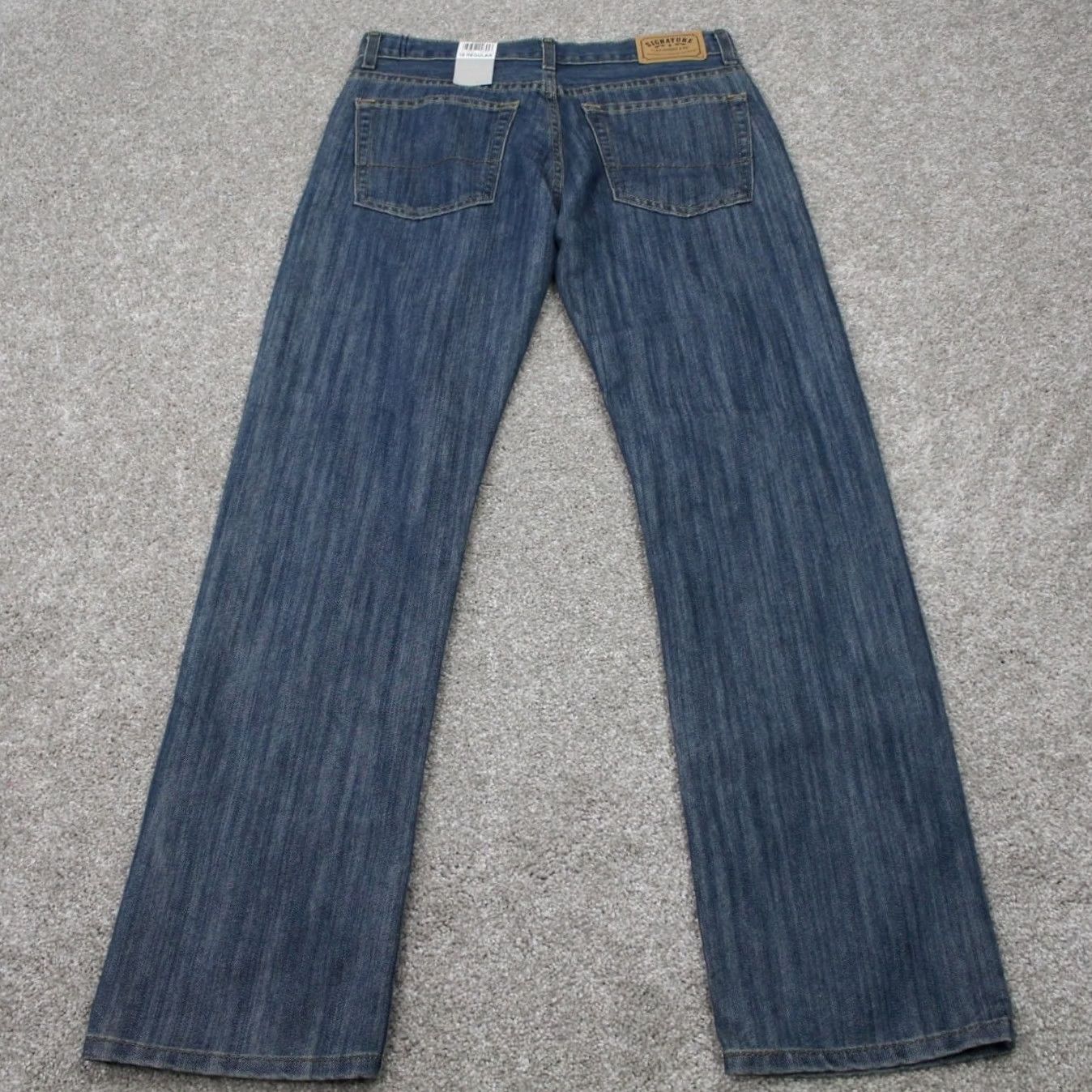 Vintage Signature Levi Strauss Jeans NWT Womens 18 Regular Blue Slim Straight 30" inseam Jeans Size 40" / US 18 - 6 Thumbnail