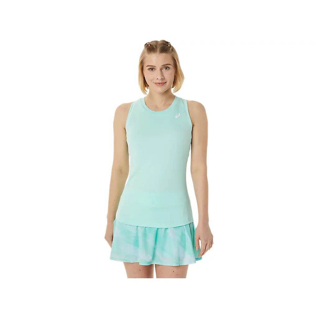 Asics ASICS Women’s Court Piping tank, Fresh Ice, Sz. XS Size XS / US 0-2 / IT 36-38 - 1 Thumbnail