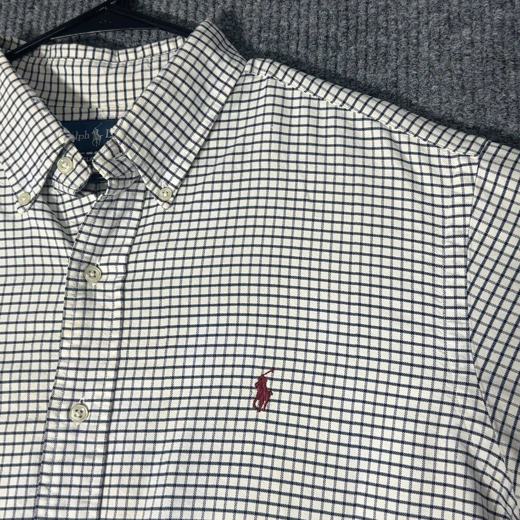 Polo Ralph Lauren Ralph Lauren Button-Down Shirt Mens XL White Blue Classic Fit Checkered Shirts Button-Down Size US XL / EU 56 / 4 - 2 Thumbnail