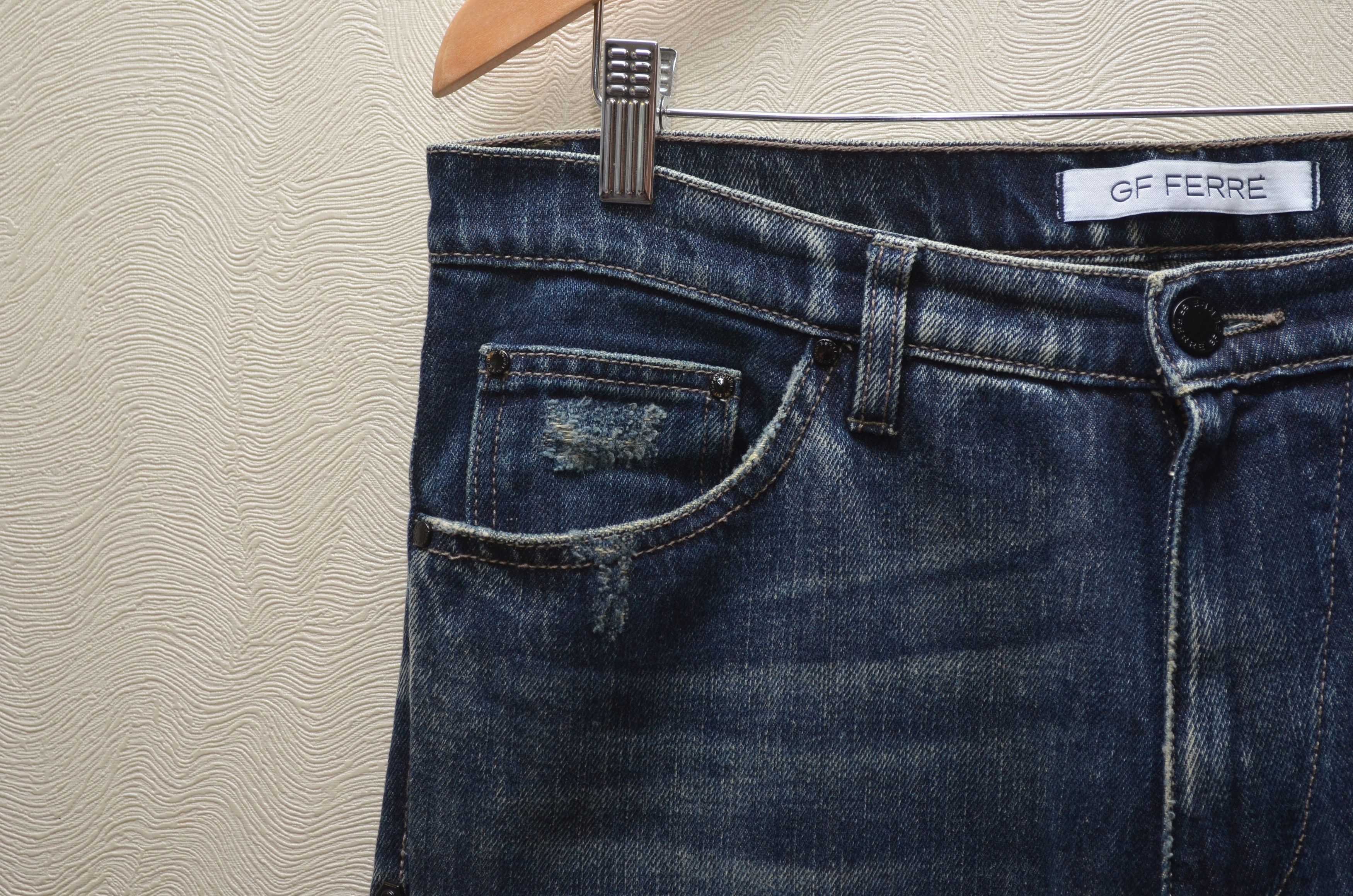 Gianfranco Ferre × Vintage Vintage Gianfranco Ferre Distressed Jeans Size W33 RARE y2k Size US 33 - 4 Thumbnail