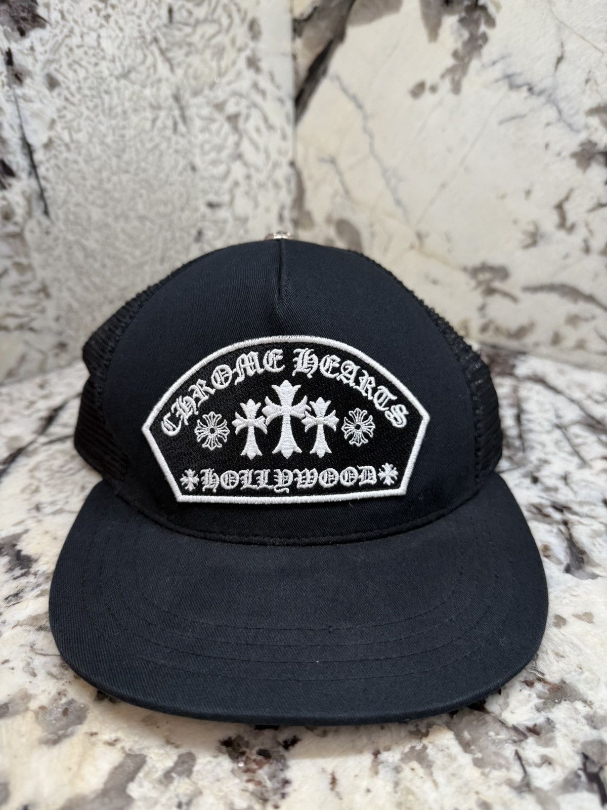 Chrome Hearts Chrome Hearts King Taco Patch Trucker Hat Black White Size ONE SIZE - 2 Thumbnail