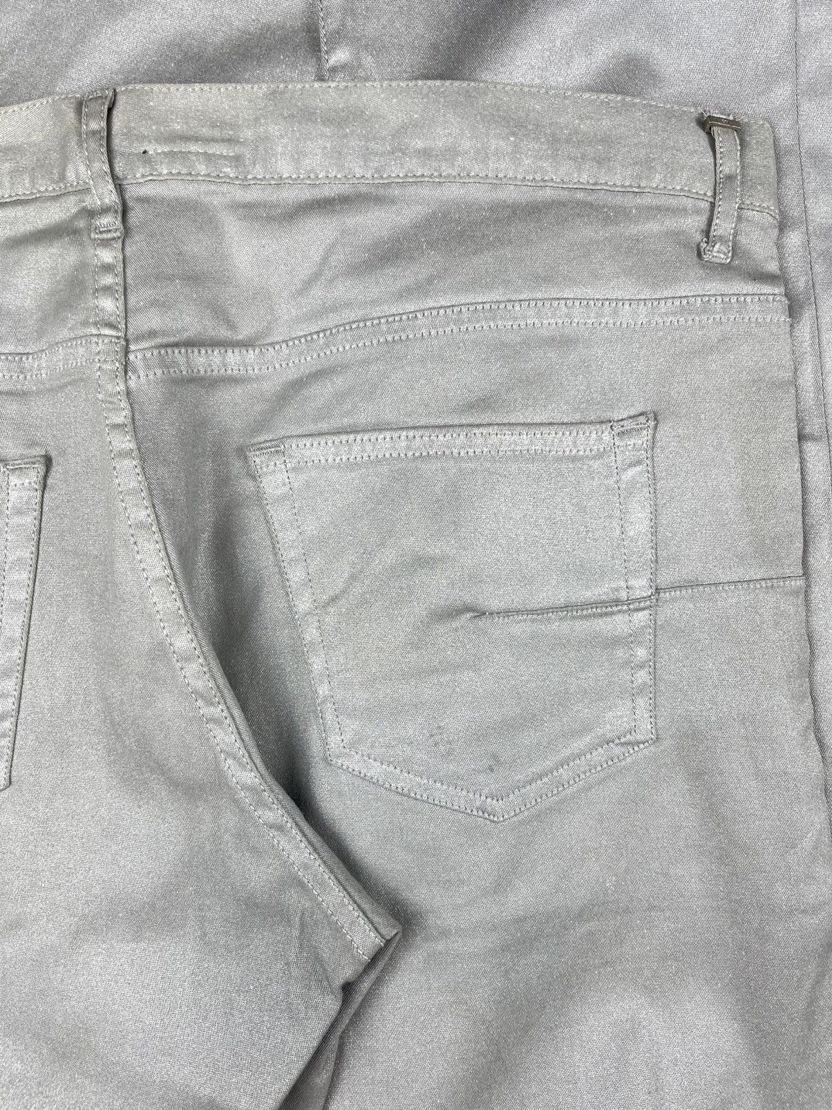 Dior × Hedi Slimane SS06 Dior Homme Silver Metallic Glitter Waxed Coated Jeans Size US 34 / EU 50 - 9 Thumbnail
